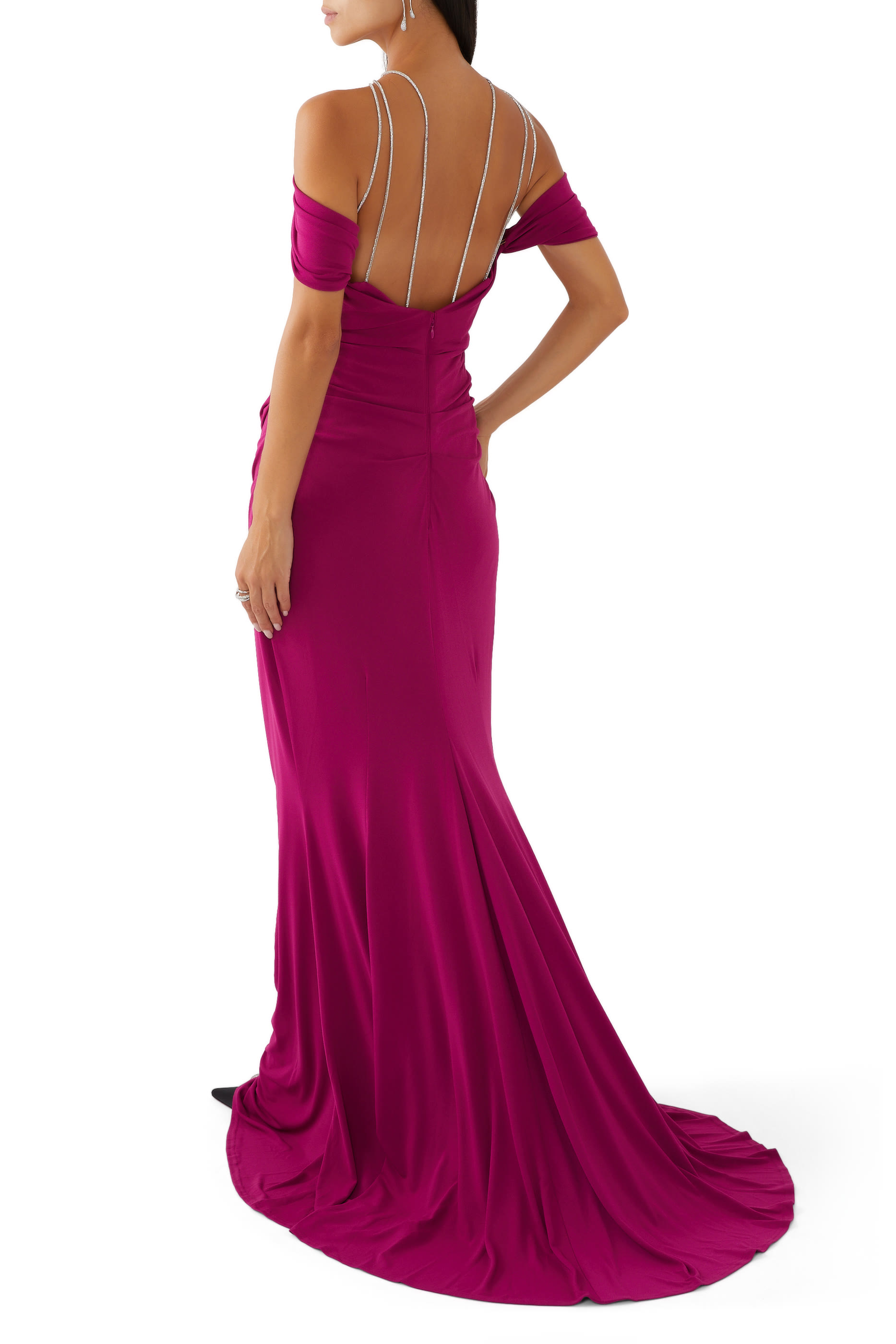  Off Shoulder Evening Gown