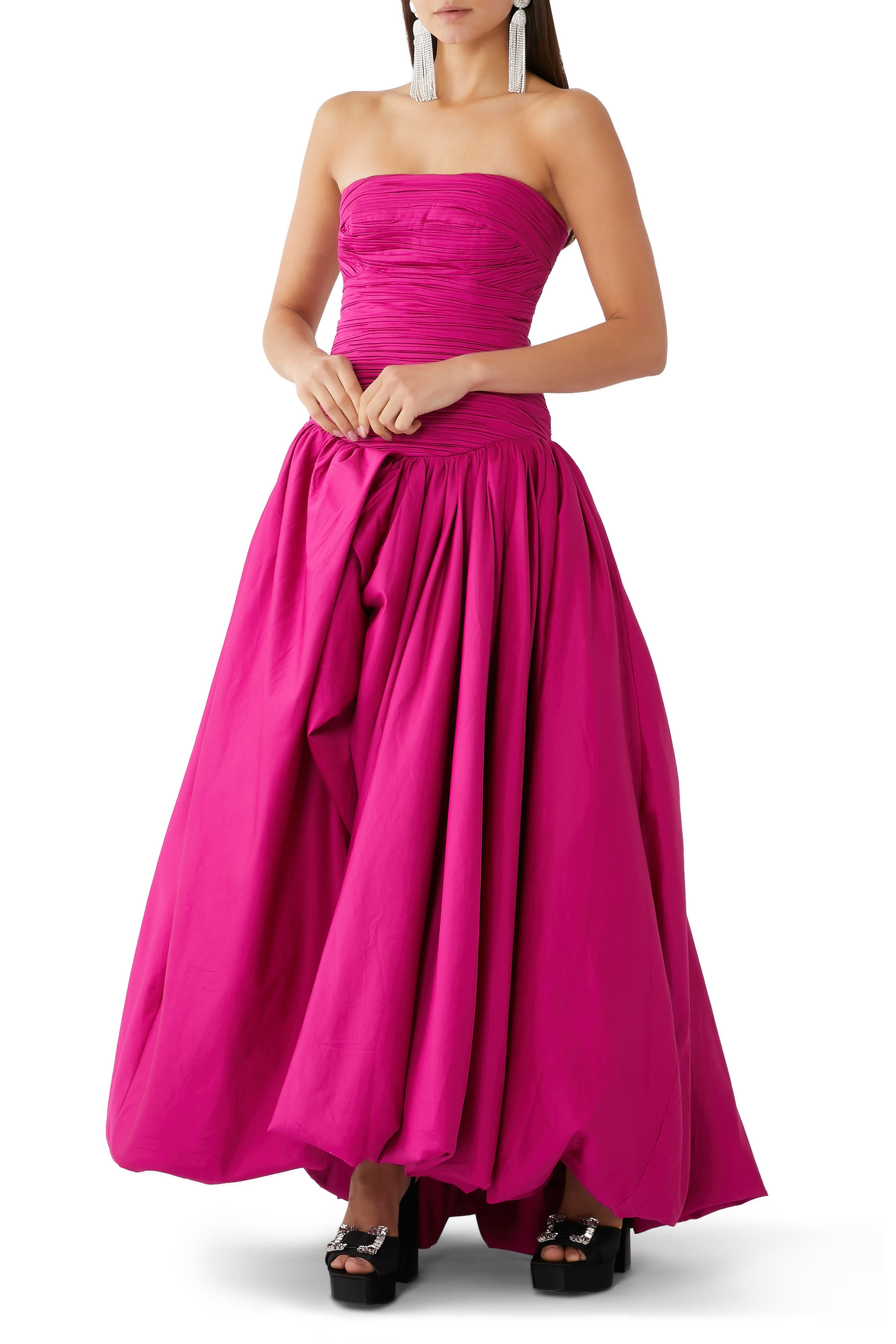 Bubble Hem Maxi Dress