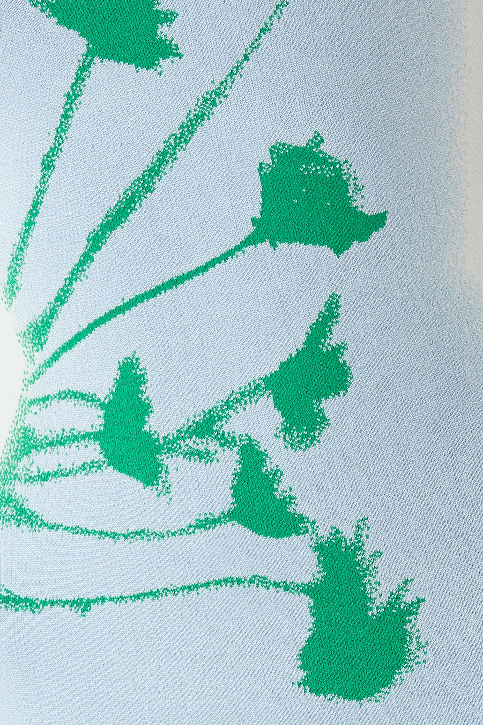 Iris Flower Print Maxi Tank Dress 