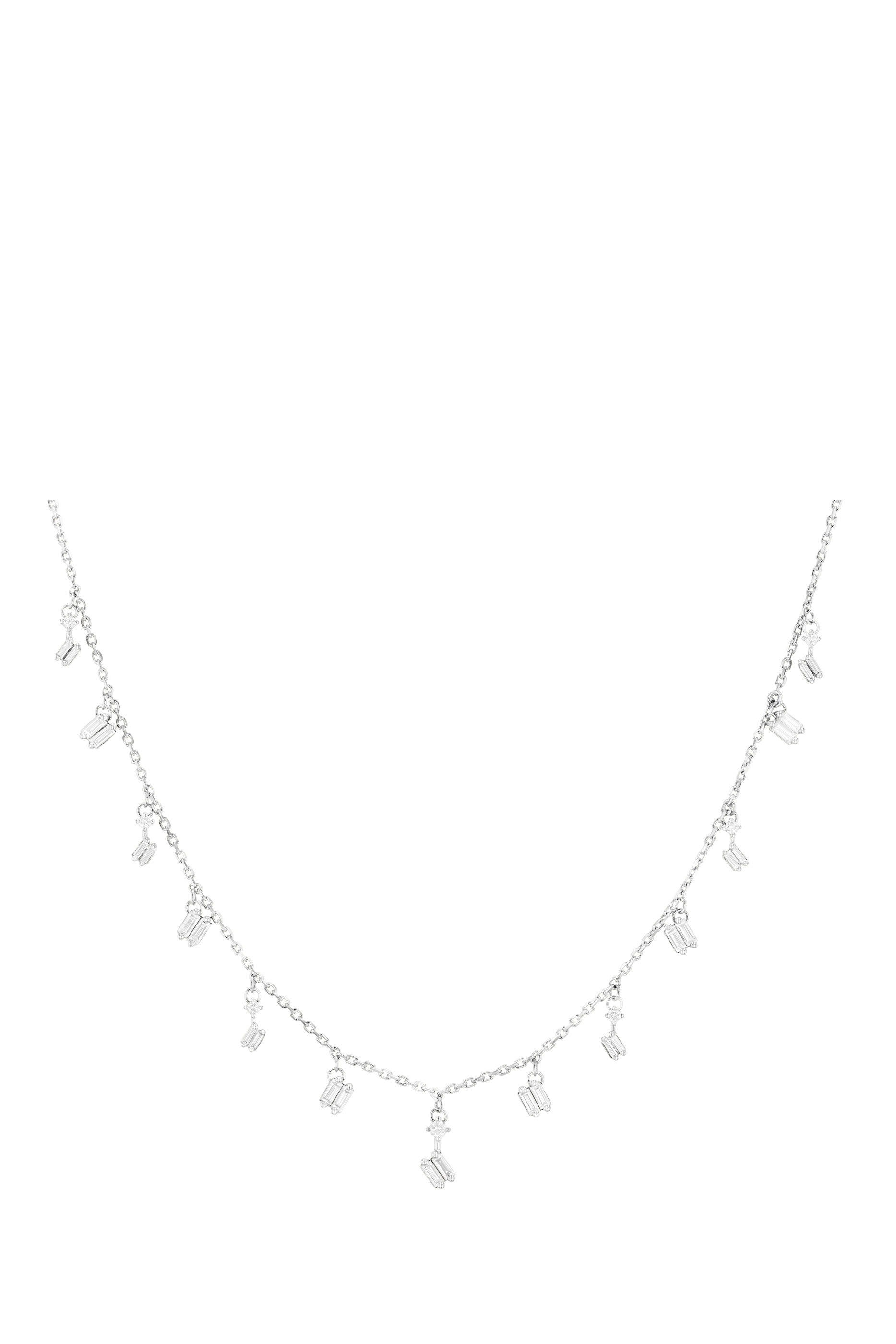 Dangling Diamond Baguette Necklace