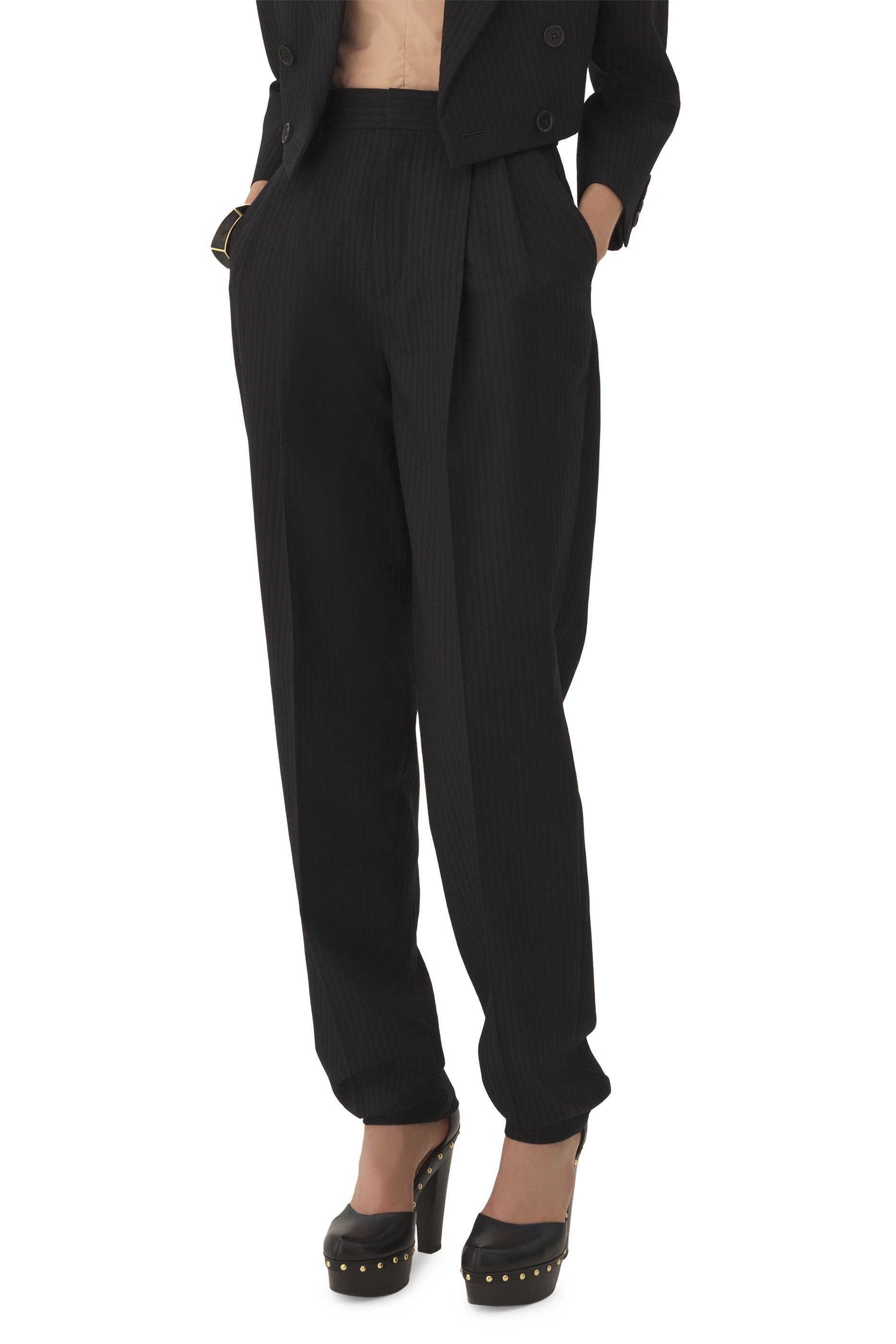 High-Rise Wide-Leg Trousers 