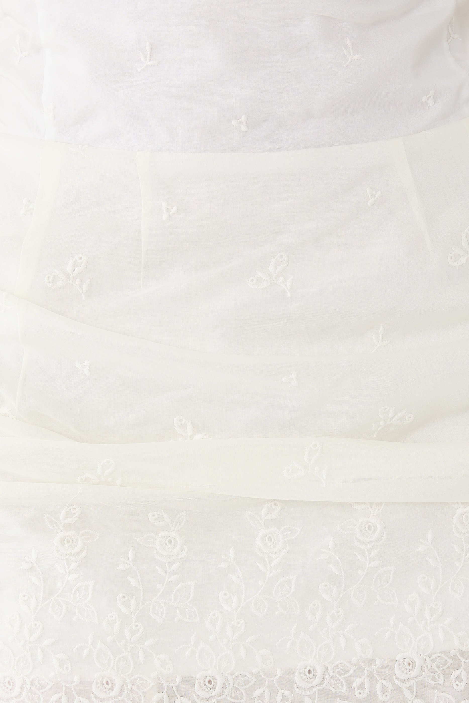 Halterneck Mini Dress with Draped Embroidered Skirt 