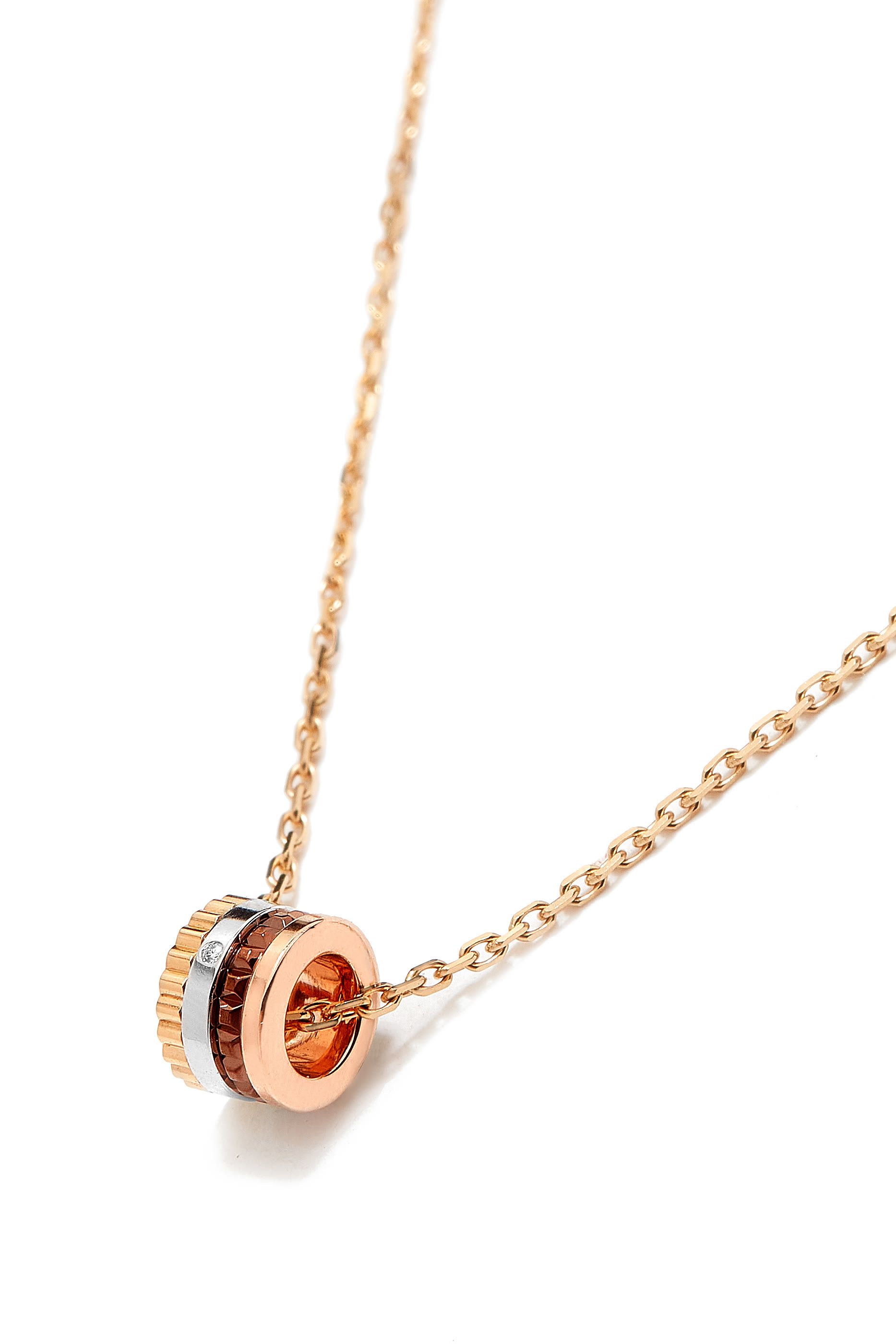 Quatre Classique Pendant, 18K Mix Gold & Diamonds