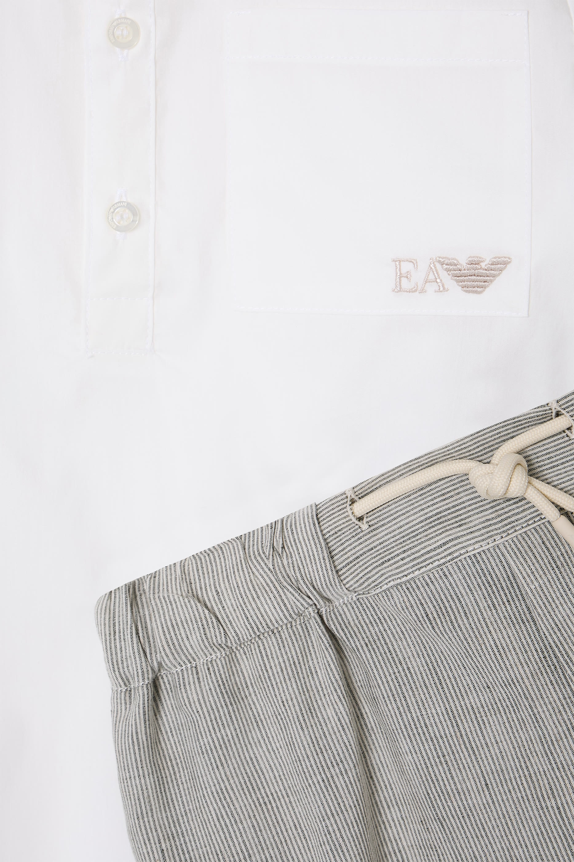 Kids  Linen-Blend Bermuda Shorts and Shirt Set