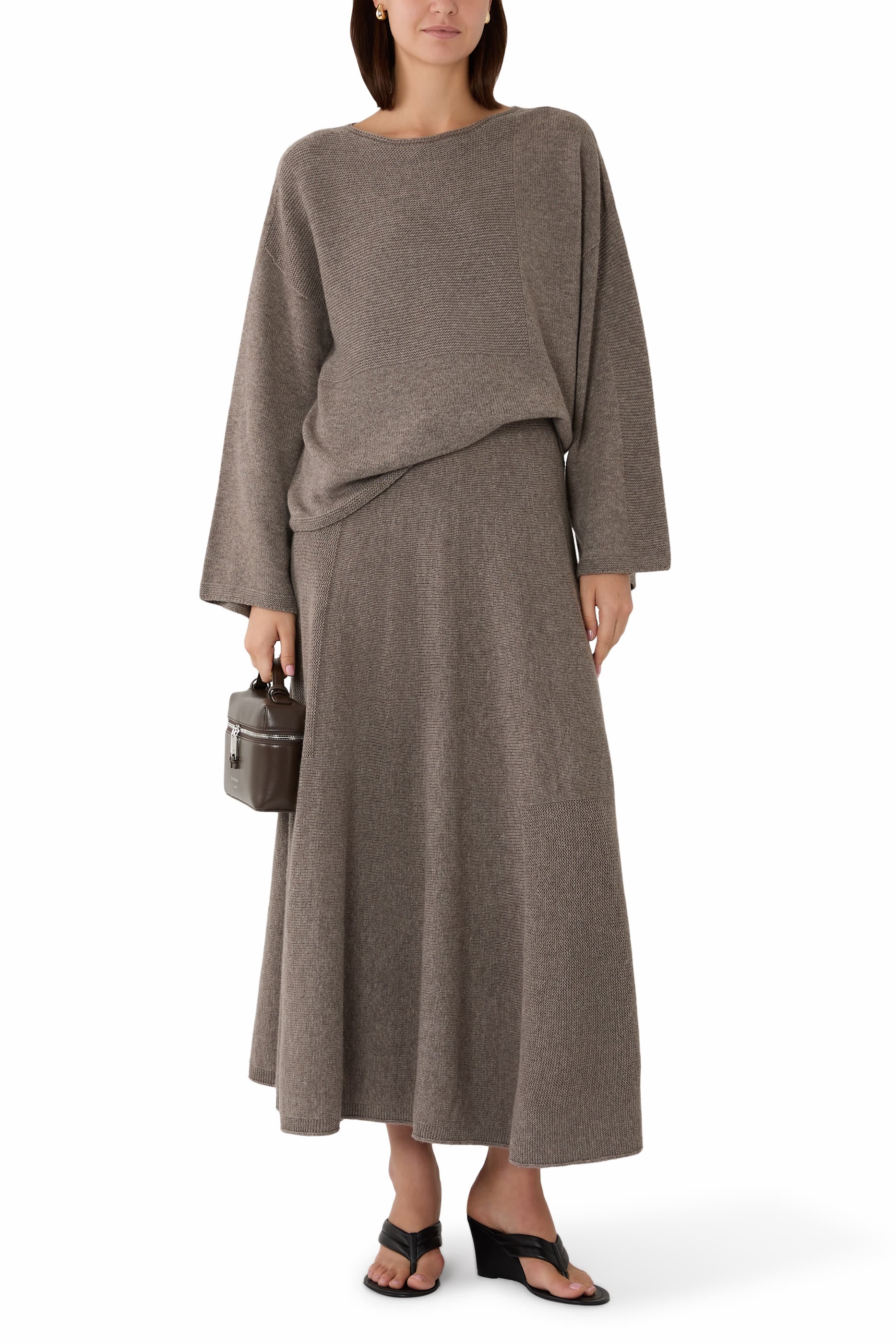 Batwing Sleeves Round-Neck Sweater