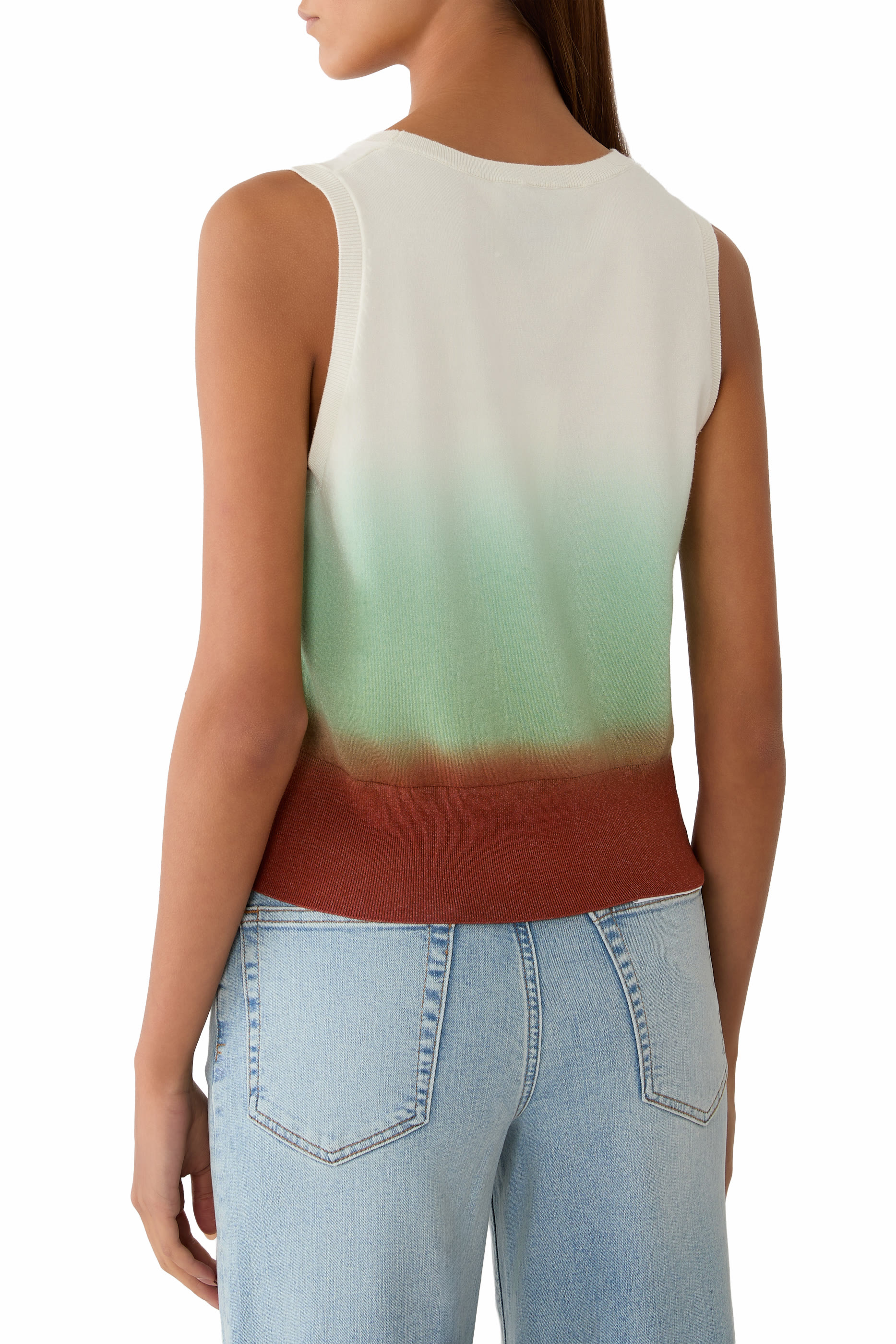 Ombr&eacute; Scoop Neck Tank Top