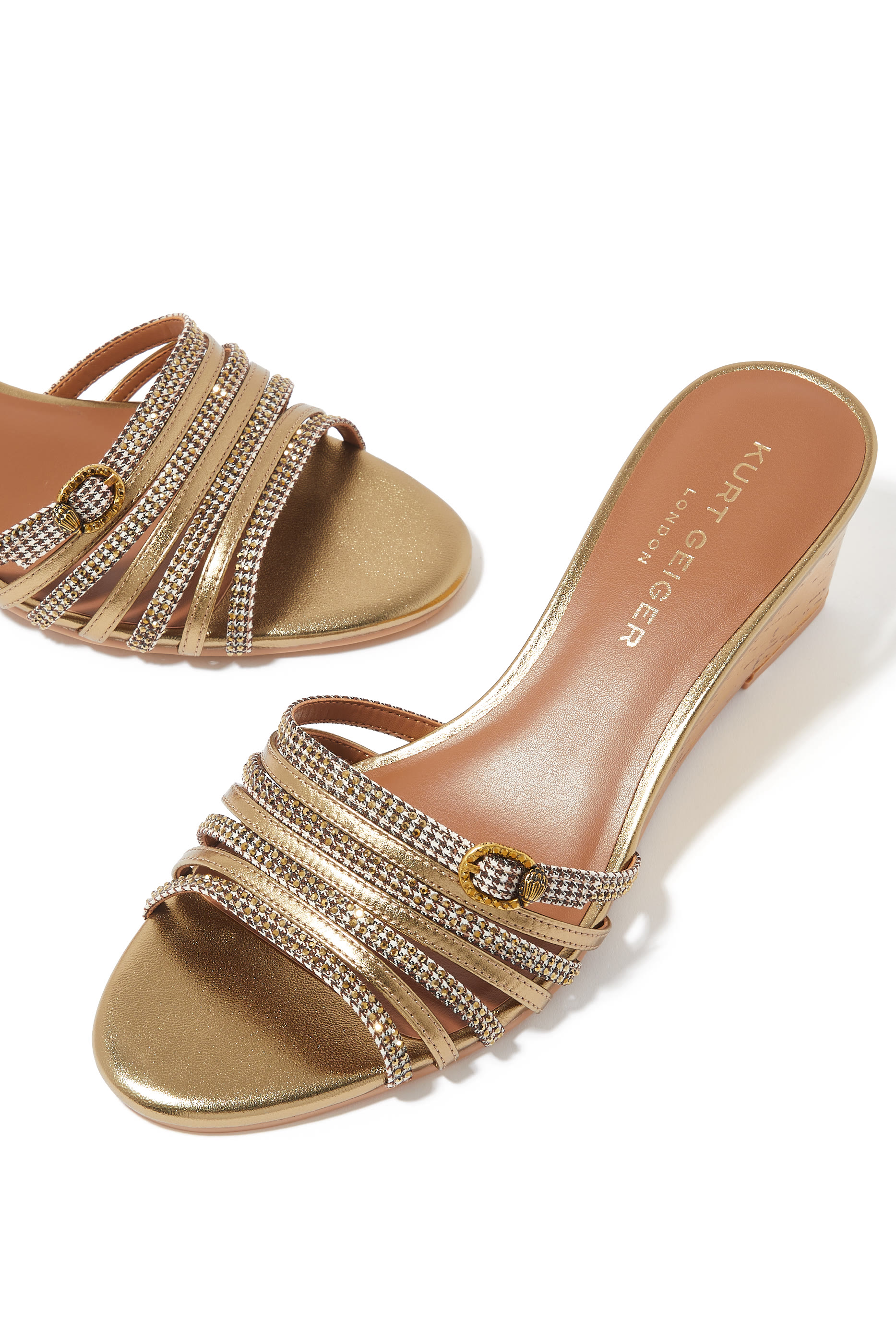 Pierra 50 Leather Wedge Sandals