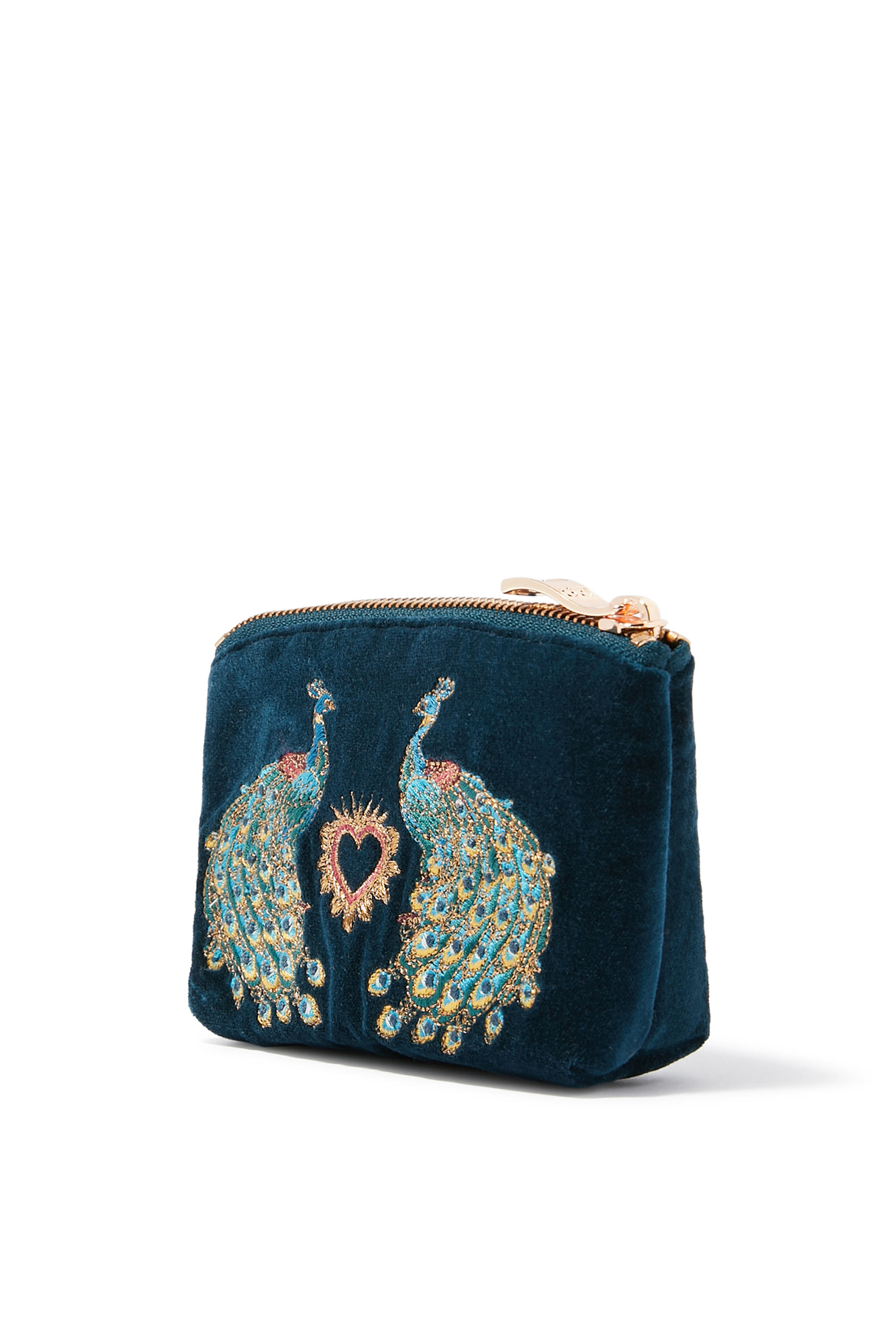 Peacock Floral Coin Purse