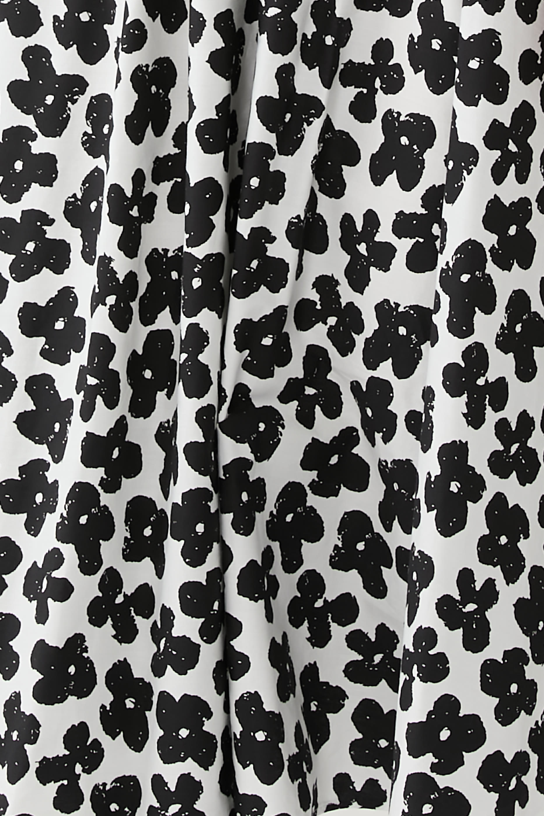 Puffy Flowers Fluid Midi Skirt