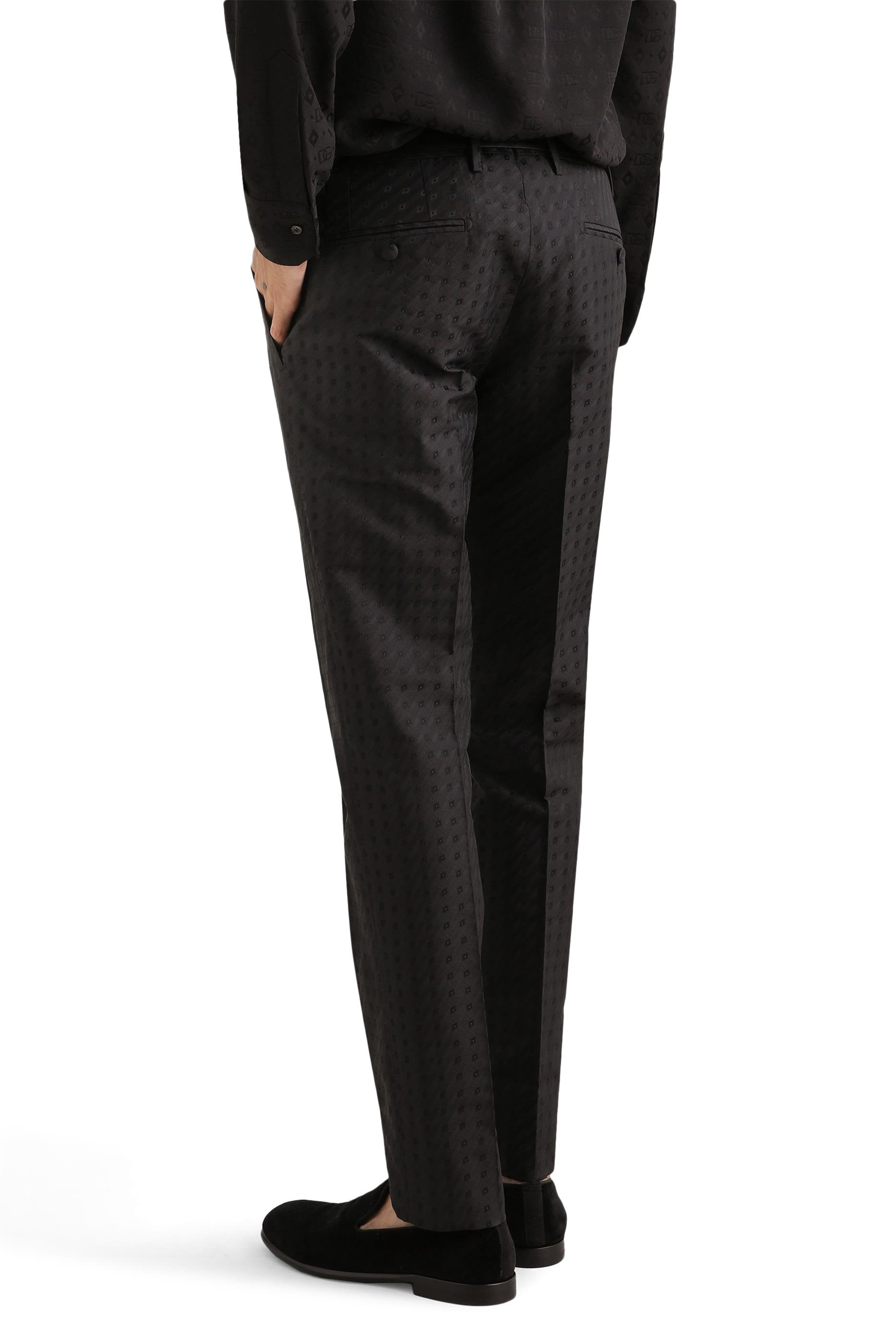 Micro Pattern Jacquard Trousers