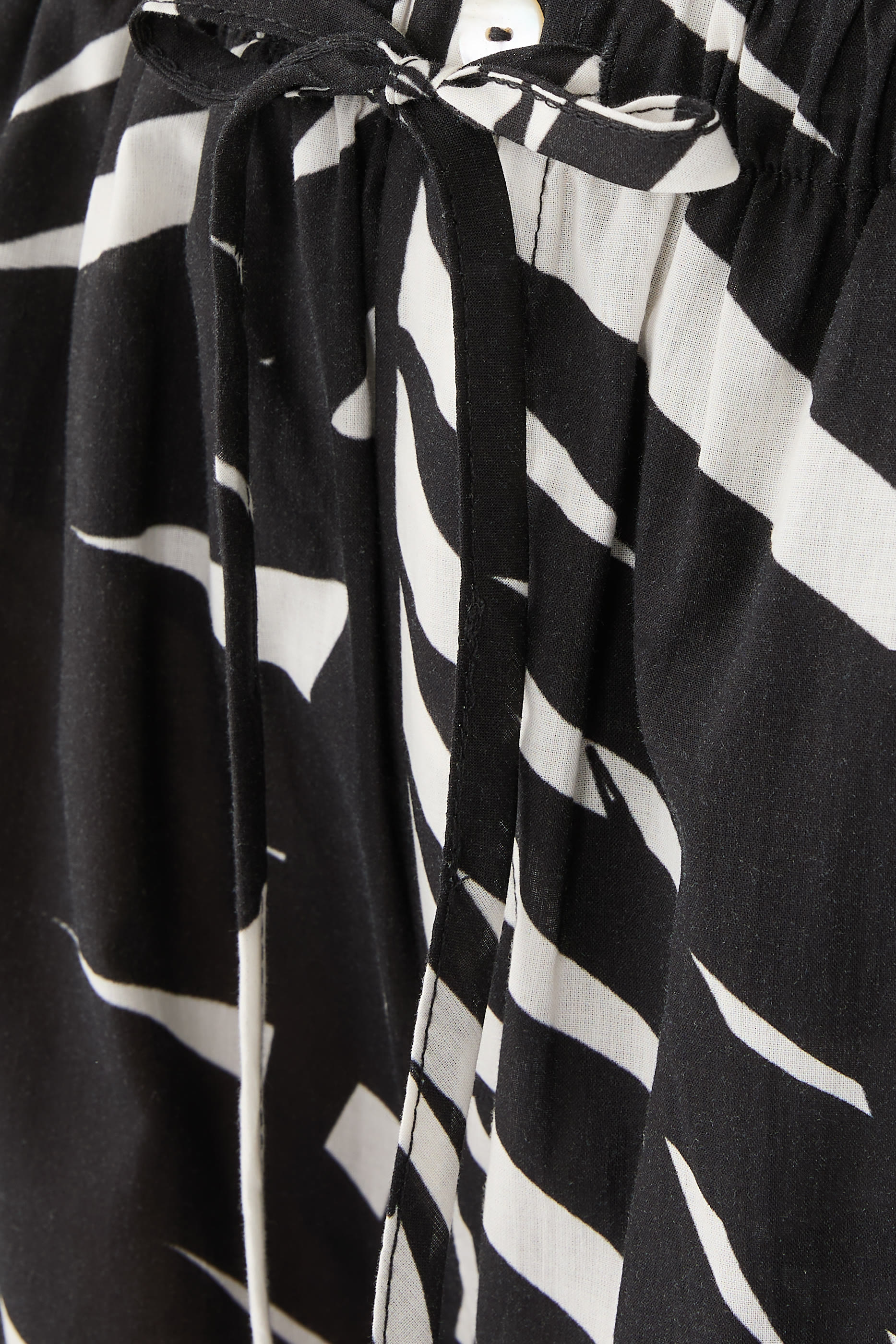 Palm Print Wide Leg Trousers