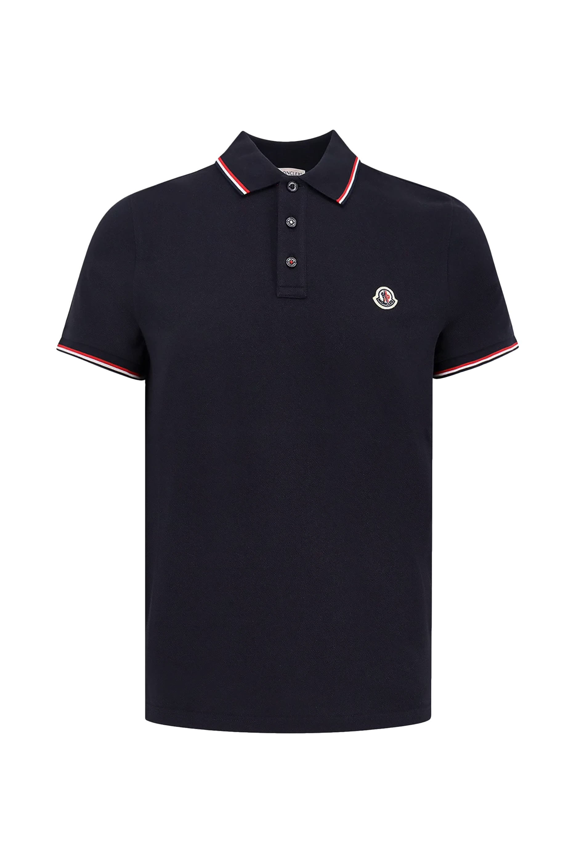 Tricolor-Trim Cotton Piquet Polo Shirt