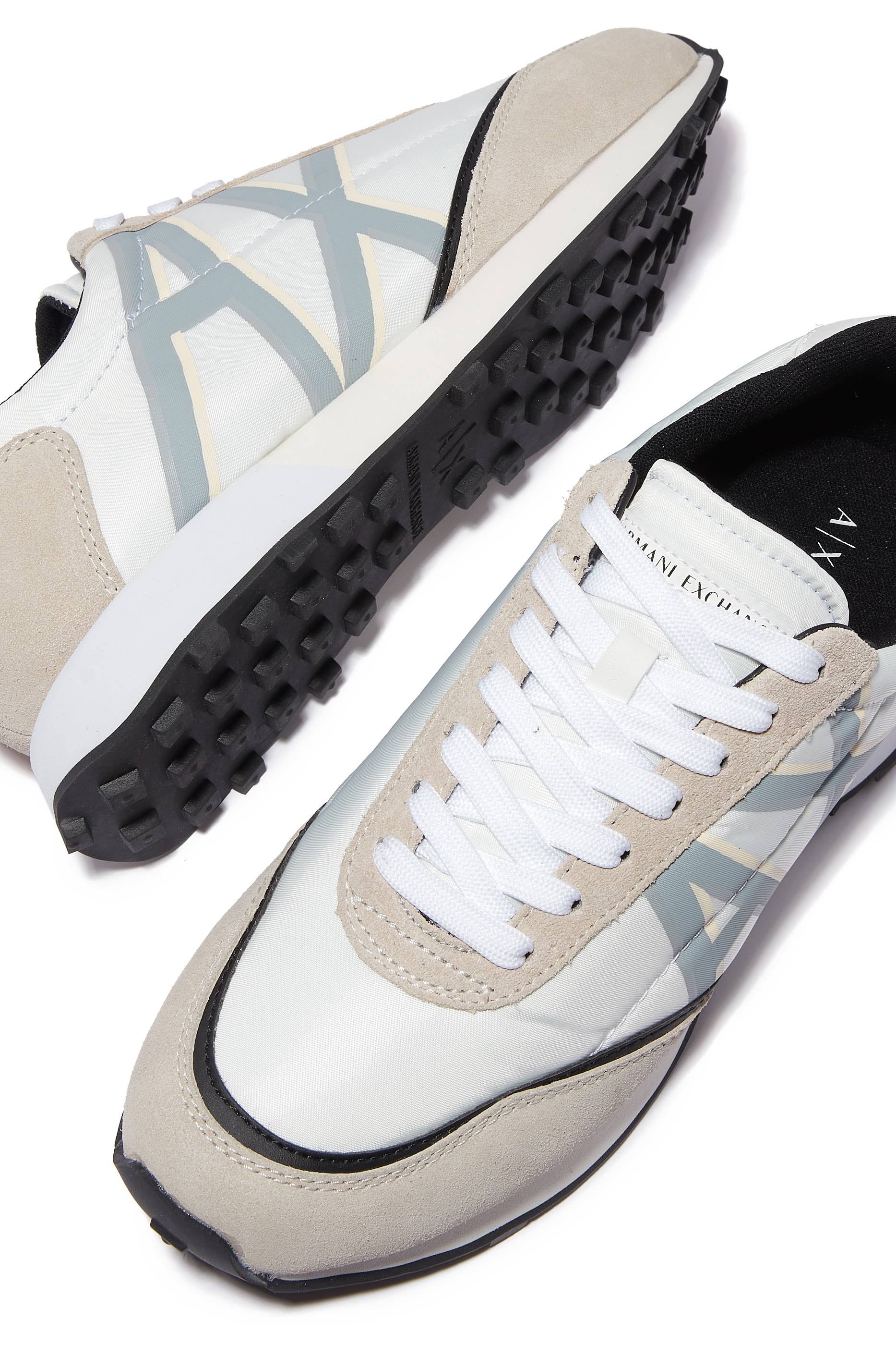 AX Logo Faux Leather Sneakers