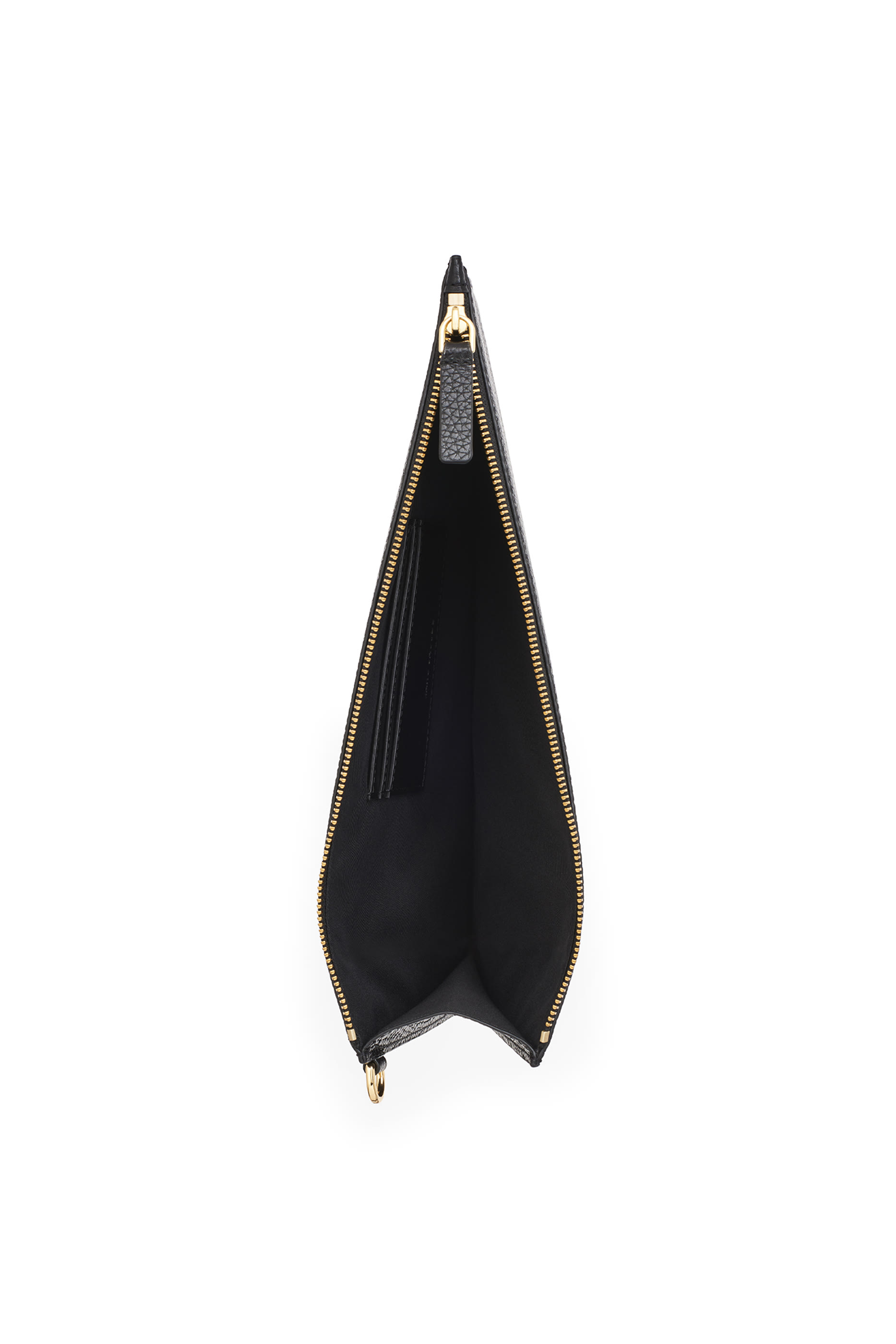 The Leather Large Pouch with Logo