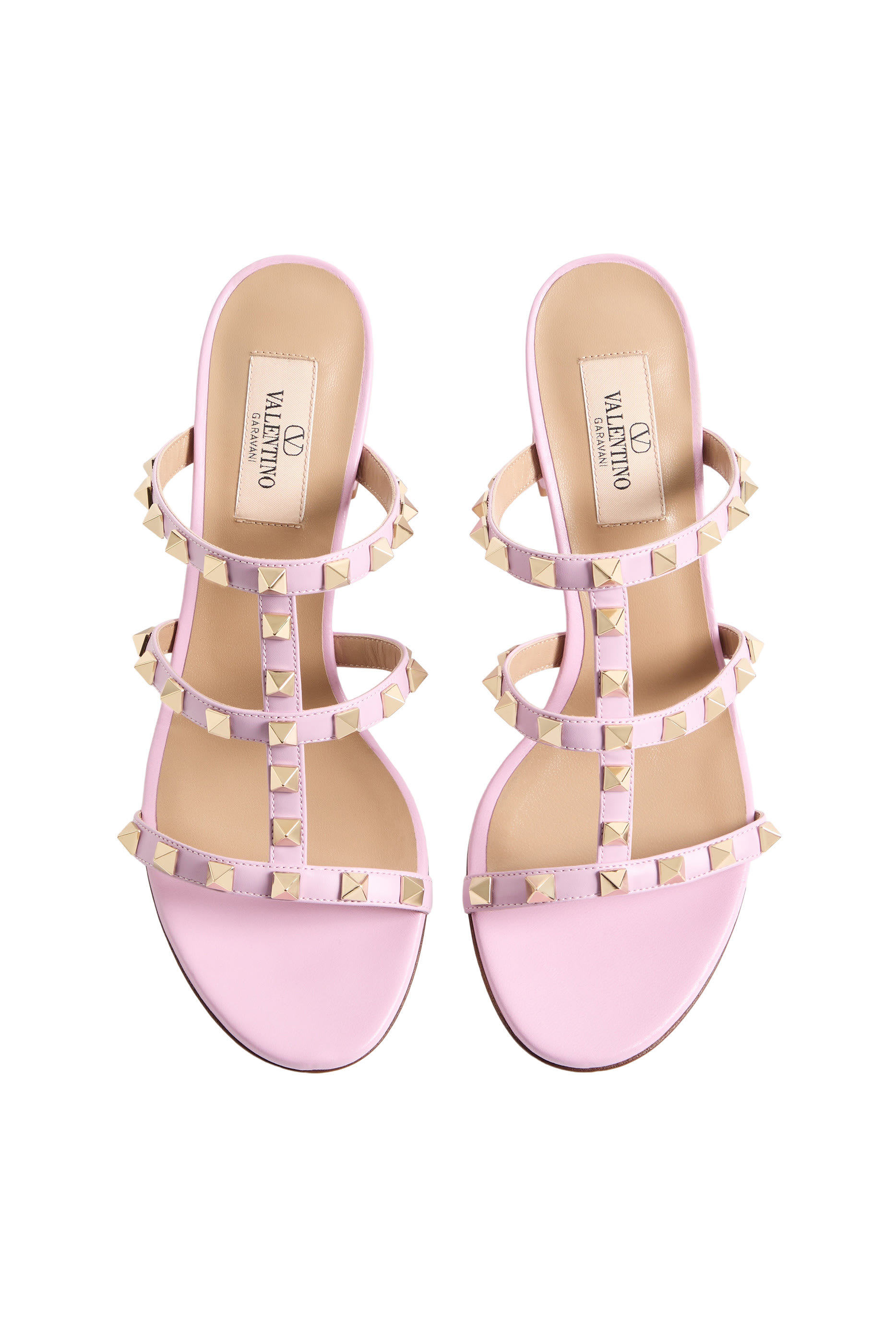  Rockstud 60 Calfskin Leather Mules