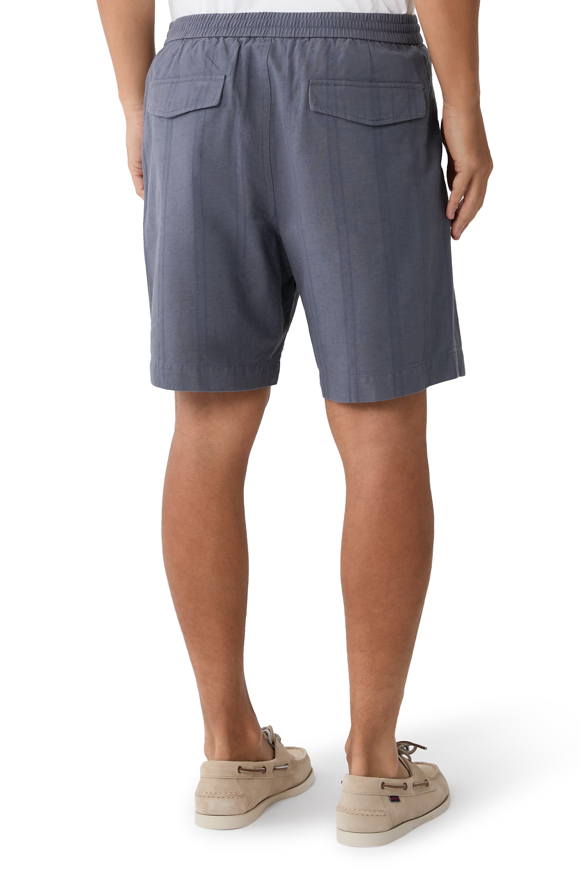 Cove Stripe Cotton-Hemp Shorts