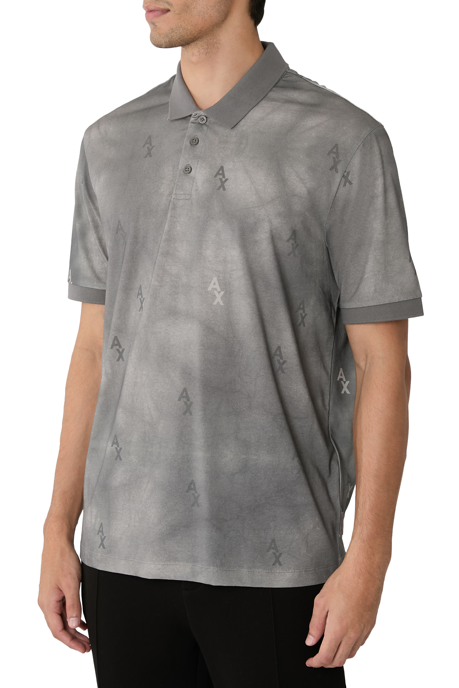 Shaded Print Polo Shirt