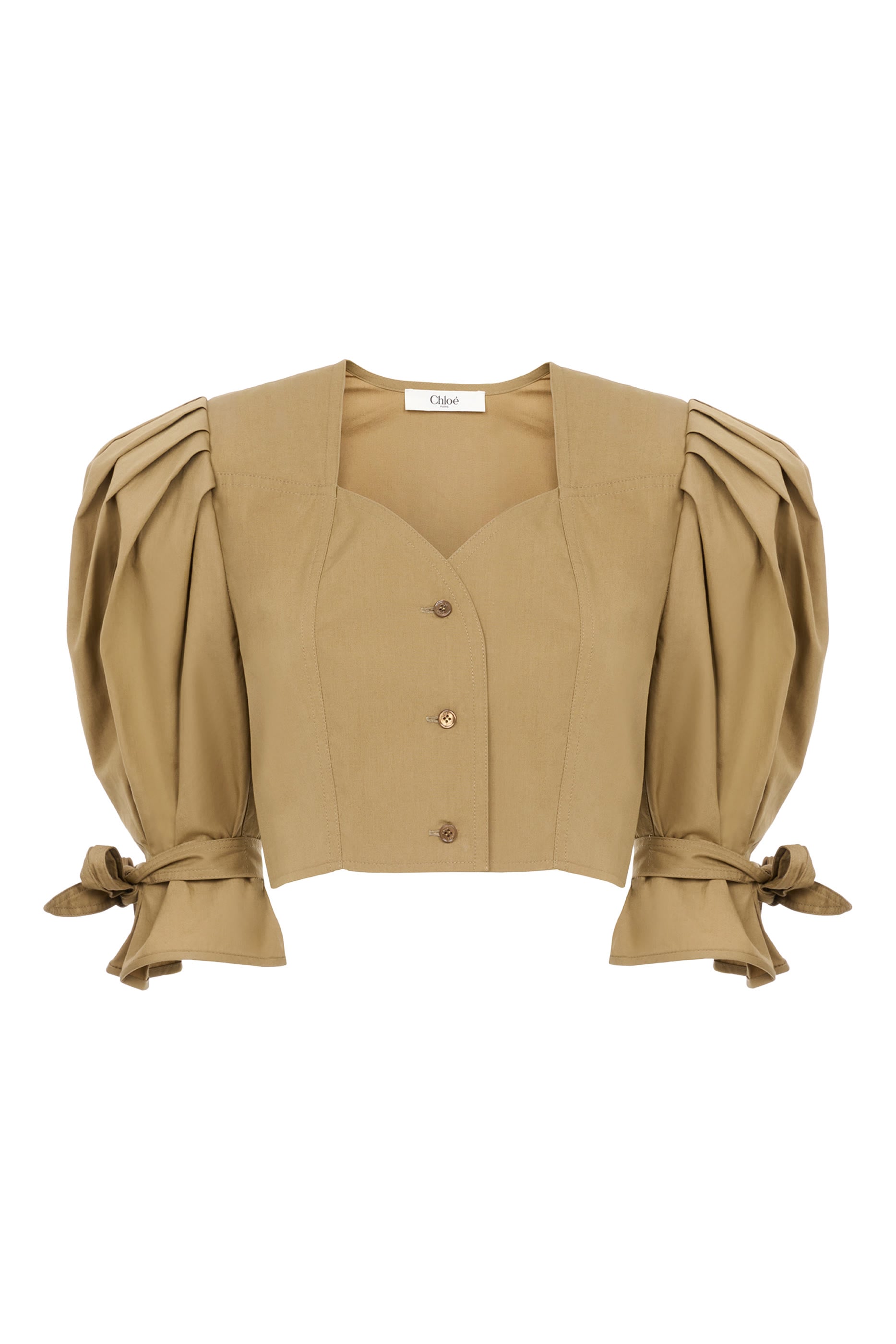 Puff Sleeves Cropped Top