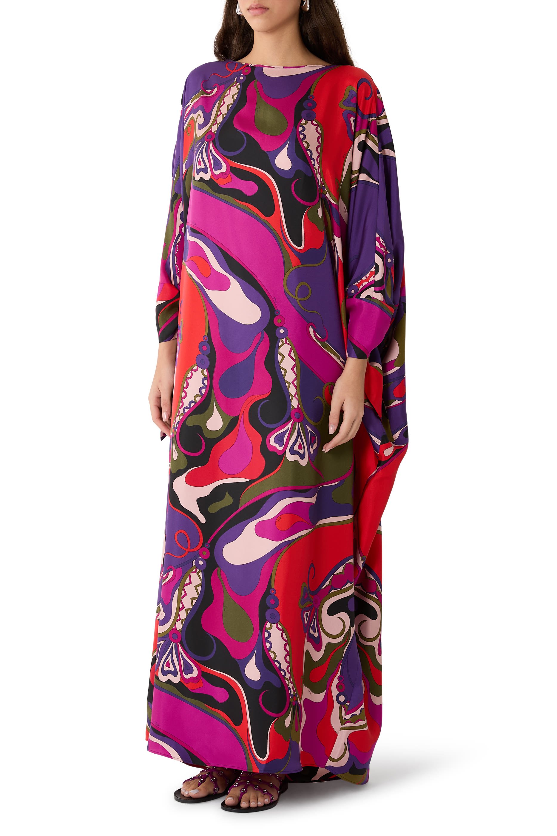 Orchidee Print Kaftan