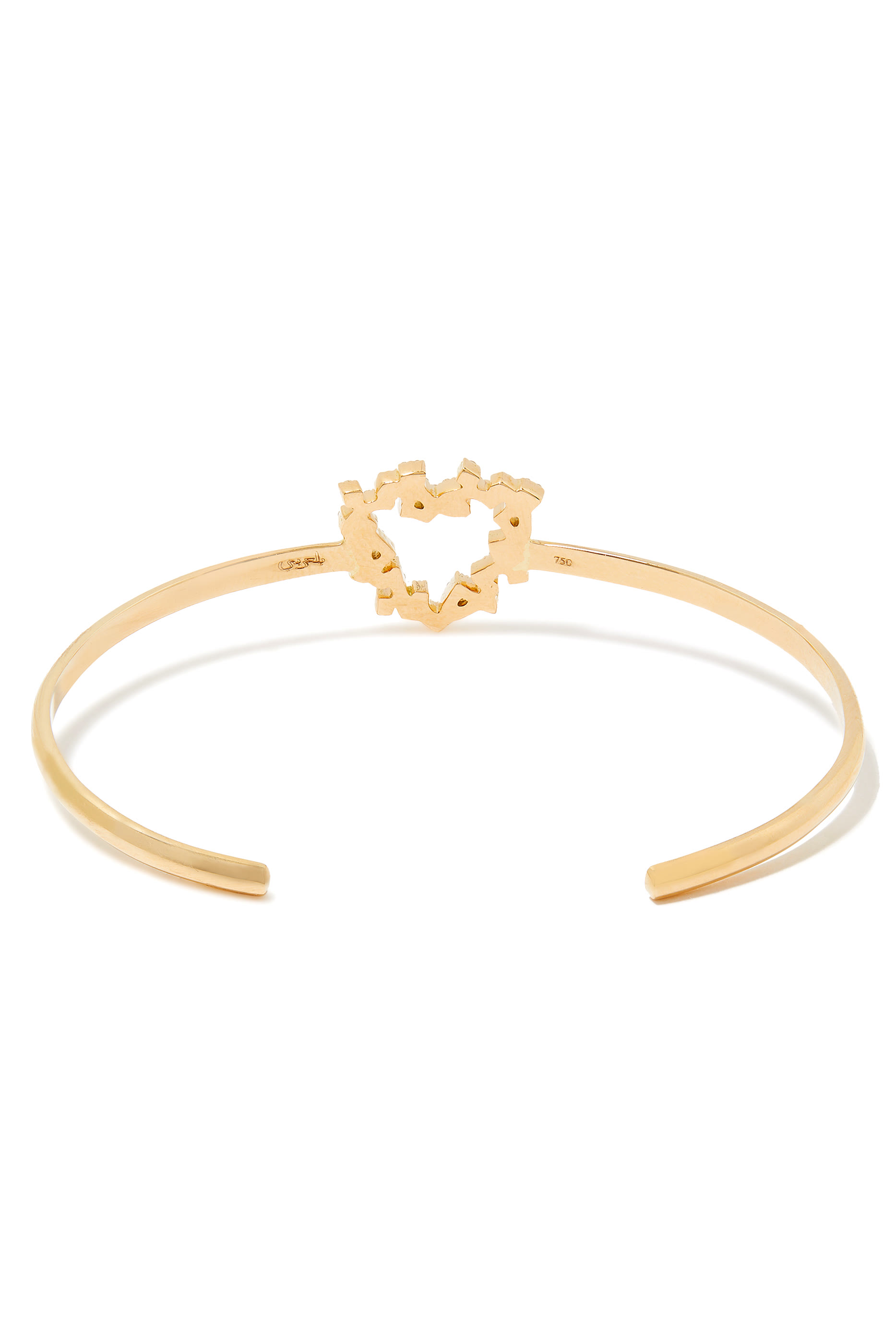 Hobb Love Cuff Bracelet, 18k Yellow Gold with Diamonds