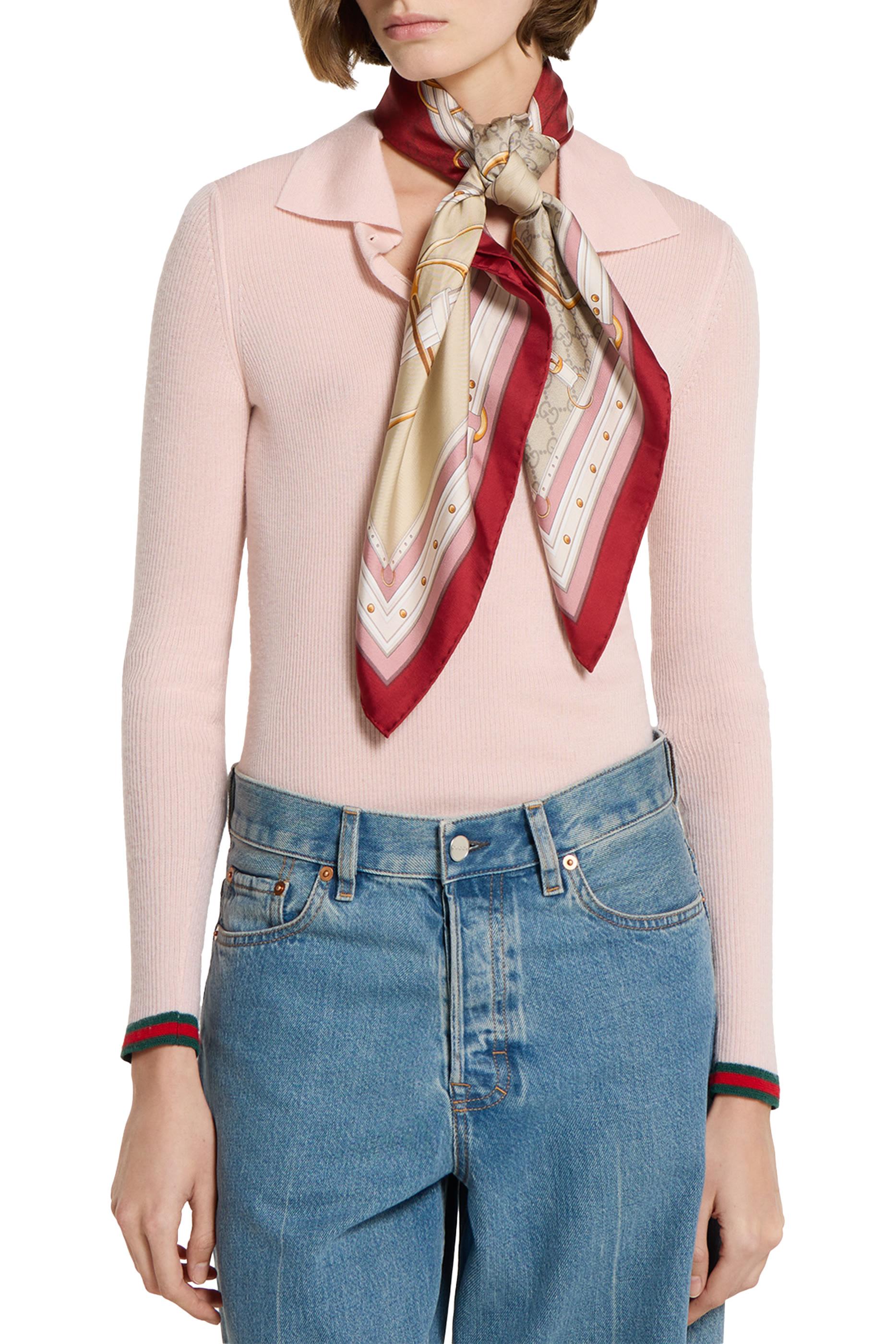 Printed Silk Twill Carr&eacute;