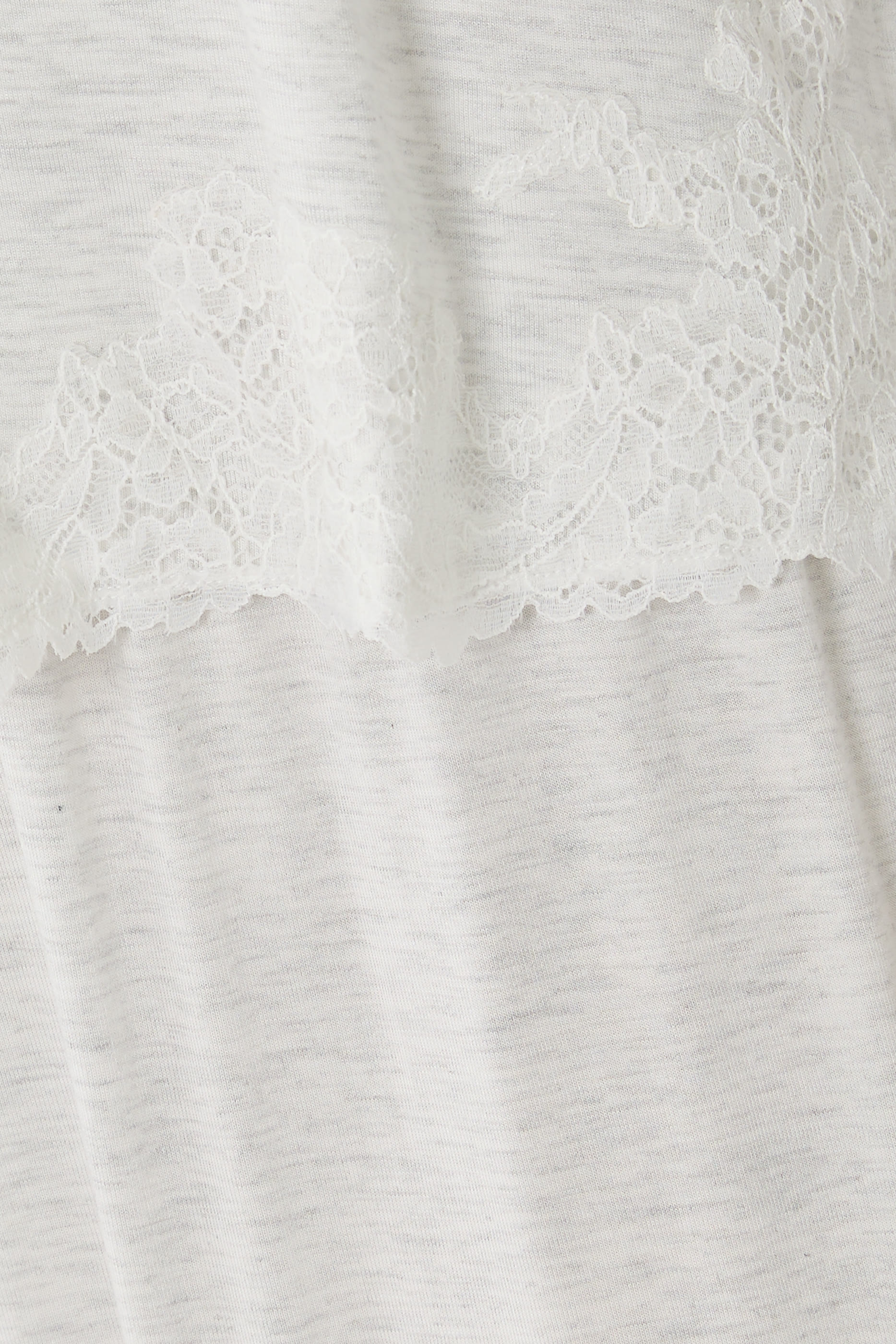 Jersey Lace Appliqué Long Sleeve Pyjama Set 