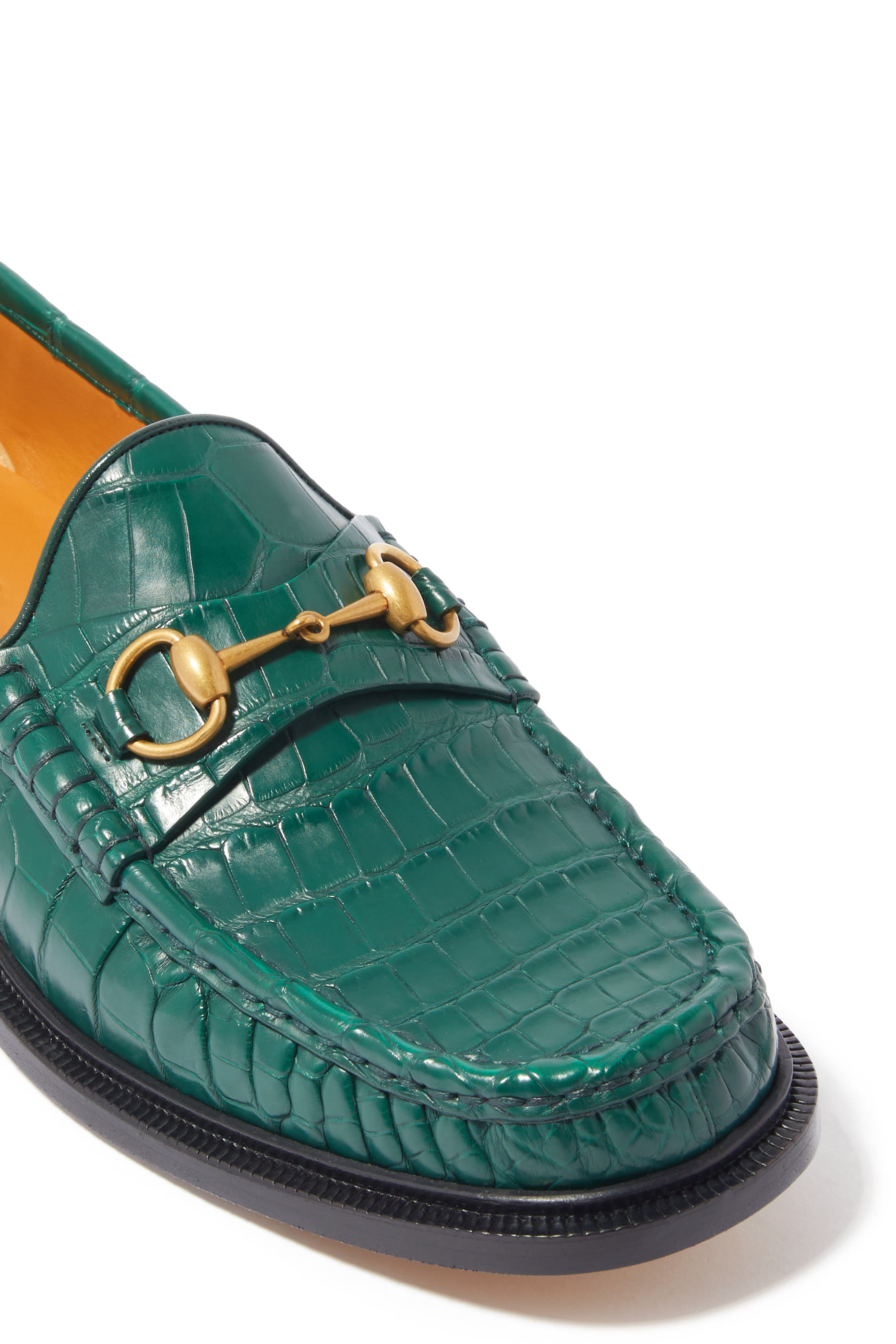 Horsebit Crocodile Loafers