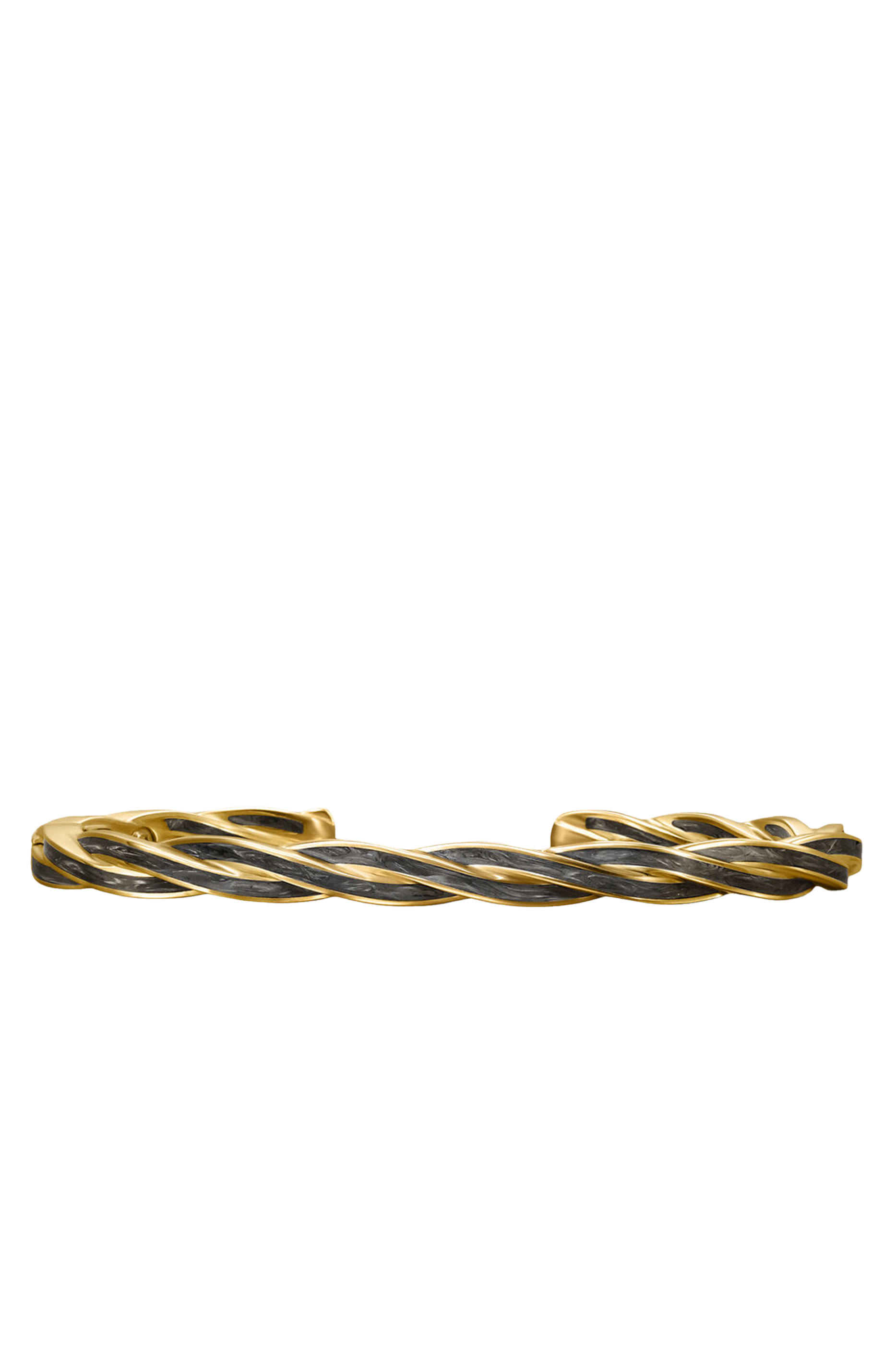 Helios&trade; Cuff Bracelet, 18K Yellow Gold & Forged Carbon