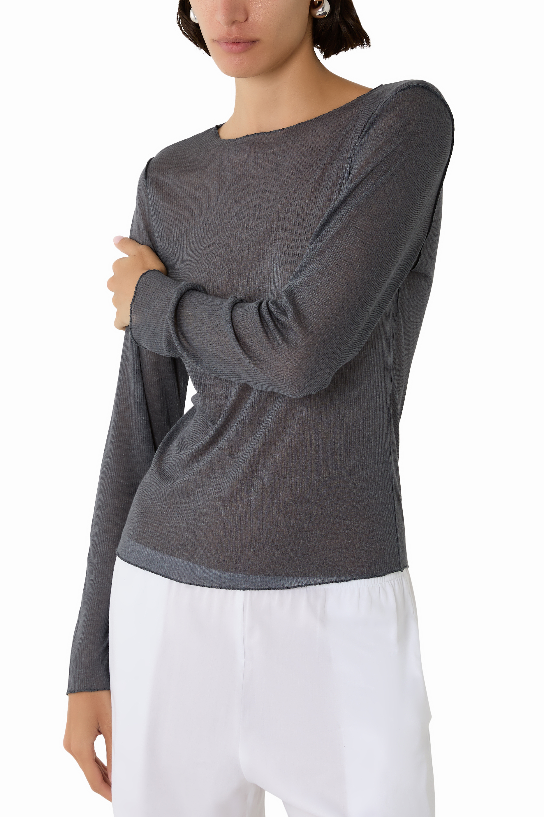 Knit Long Sleeves Top