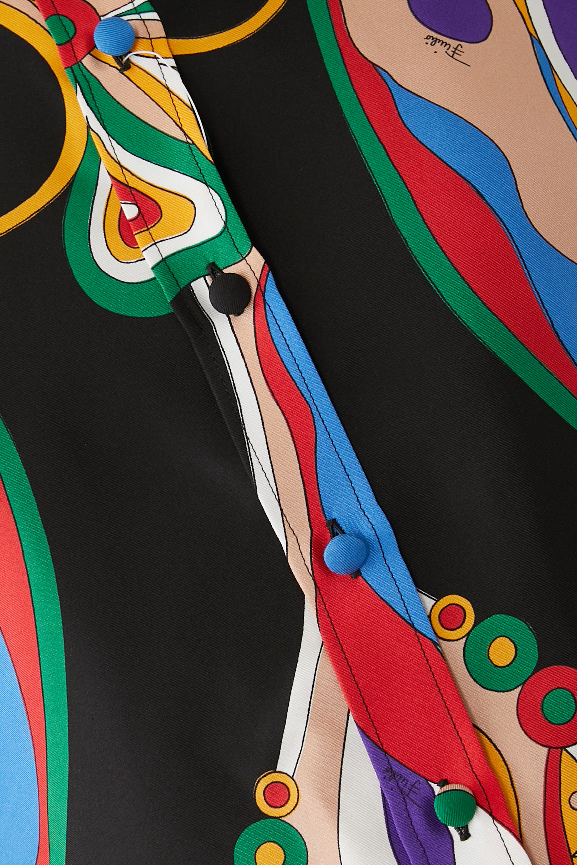 Orchidee-Print Silk-Twill Shirt