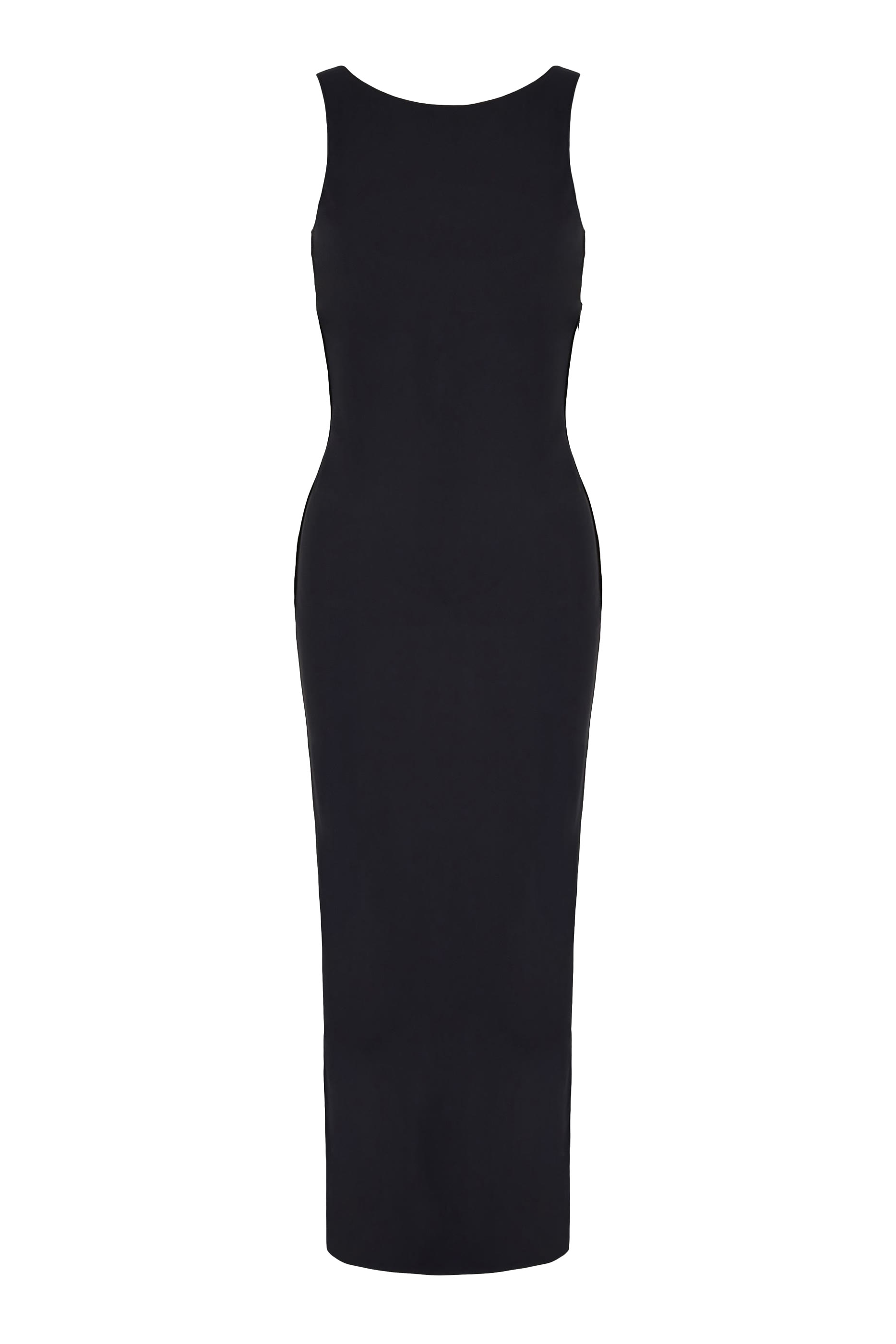 Long Twisted Back Detail Sleeveless Dress