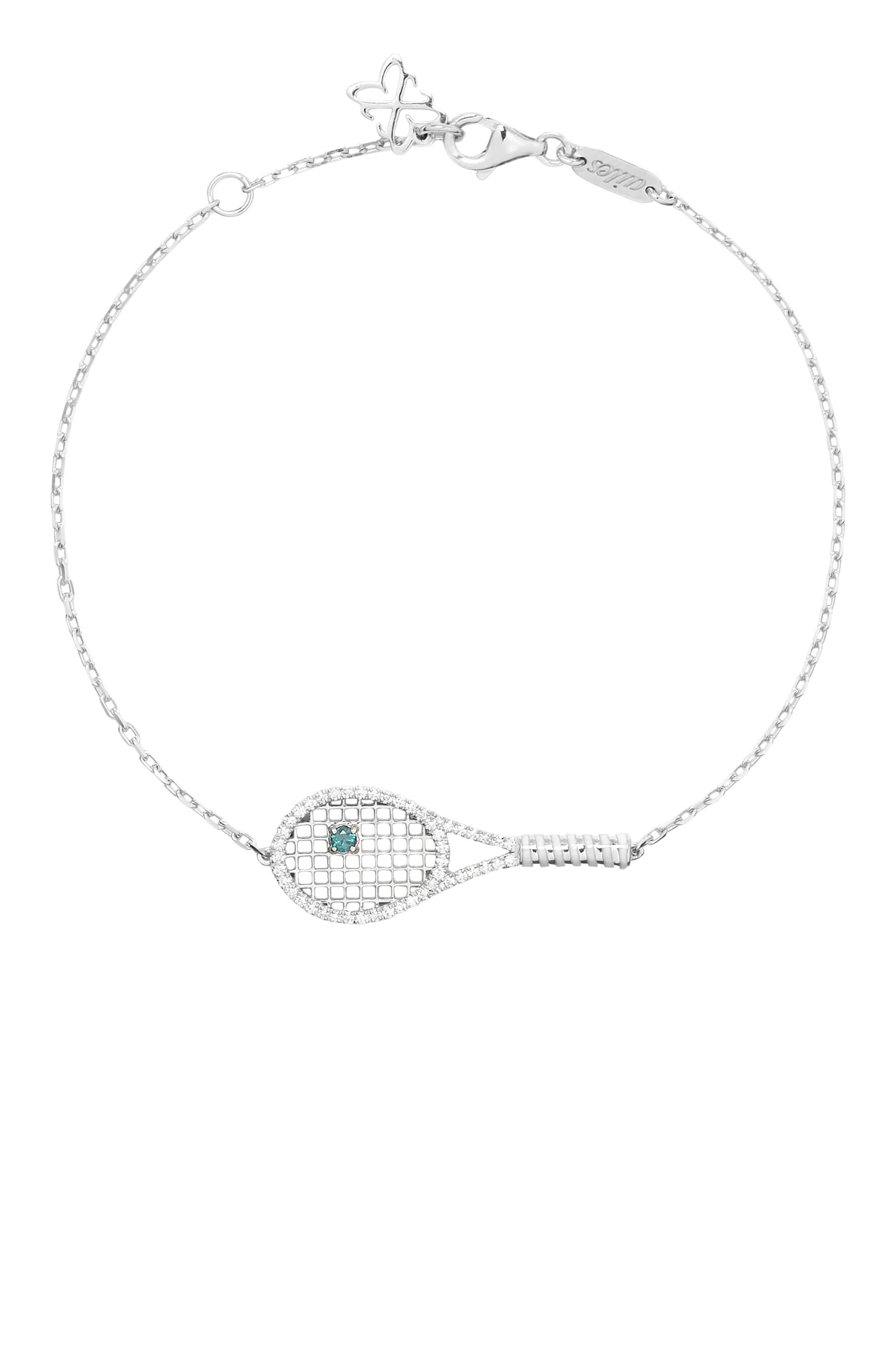 Tennis Racket Bracelet, 18k Yellow Gold & Diamonds