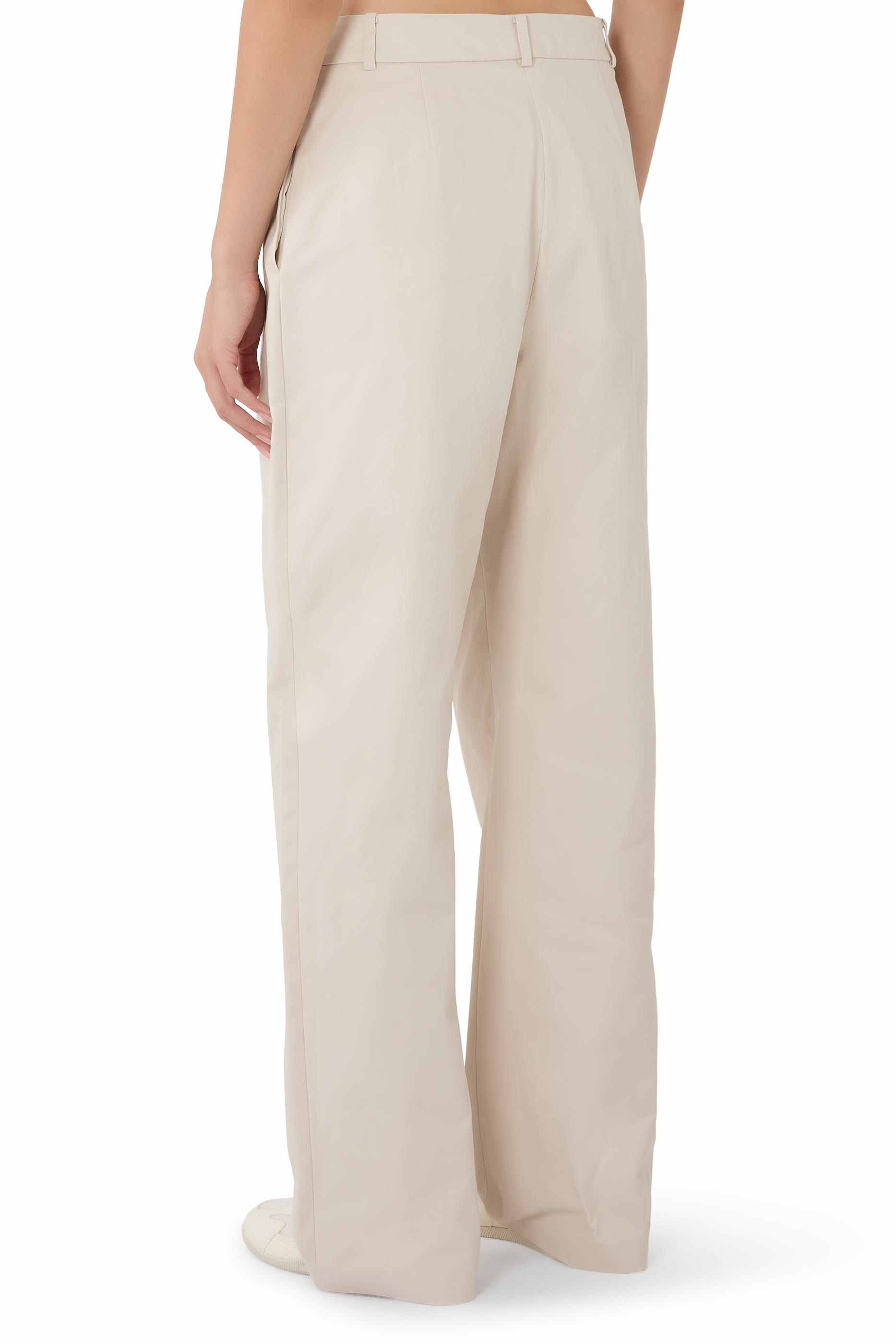 Pleated Wide-Leg Trousers