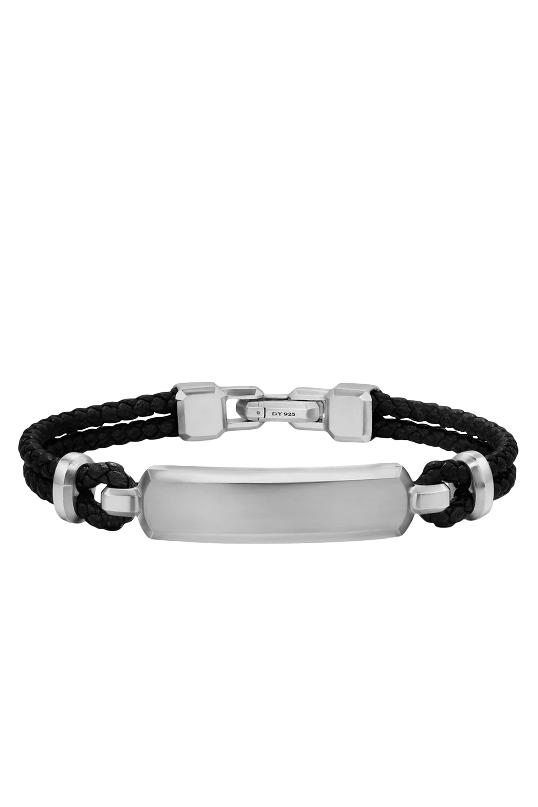 Streamline&reg; ID Bar Bracelet, Sterling Silver & Leather