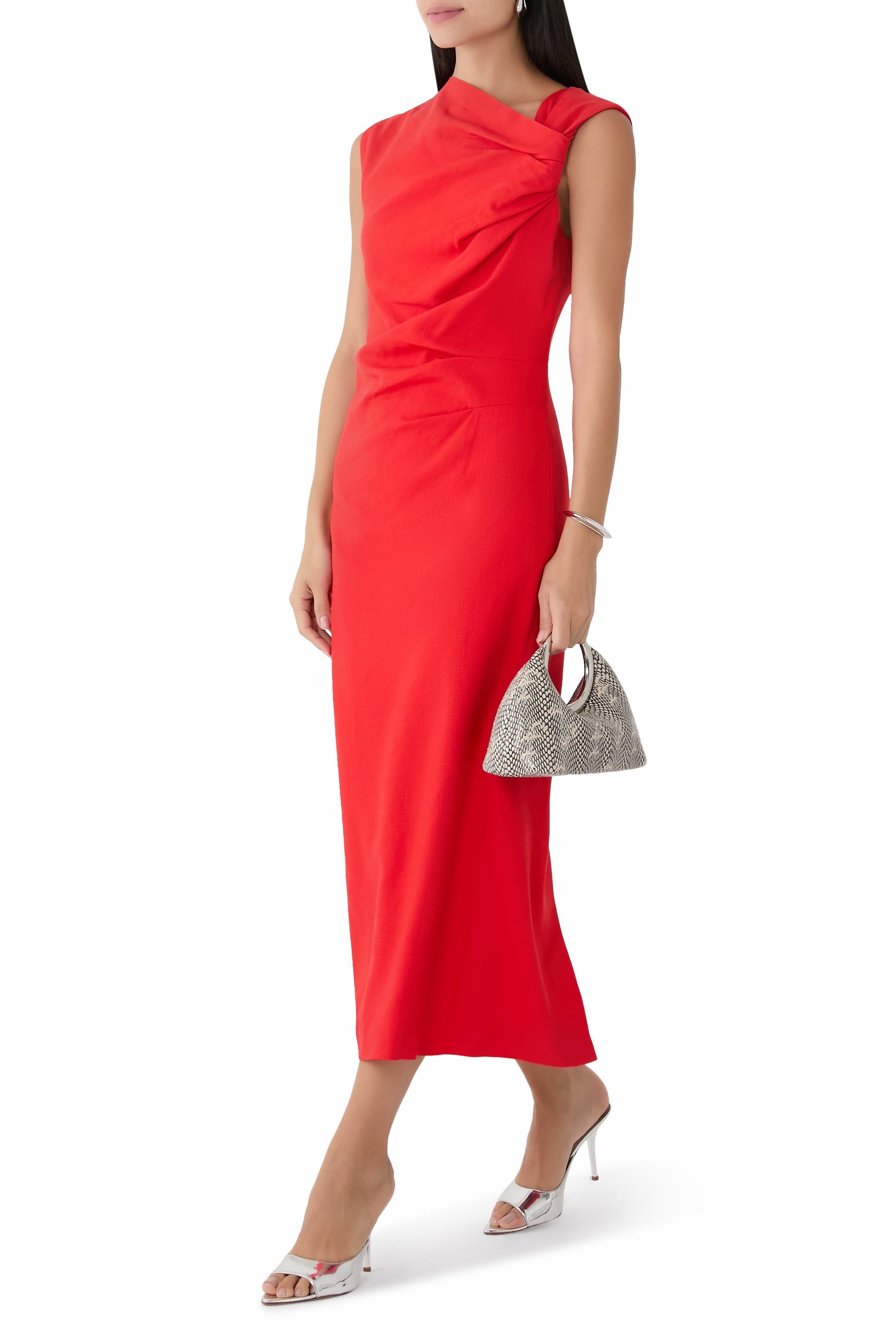 Draped Midi Dress