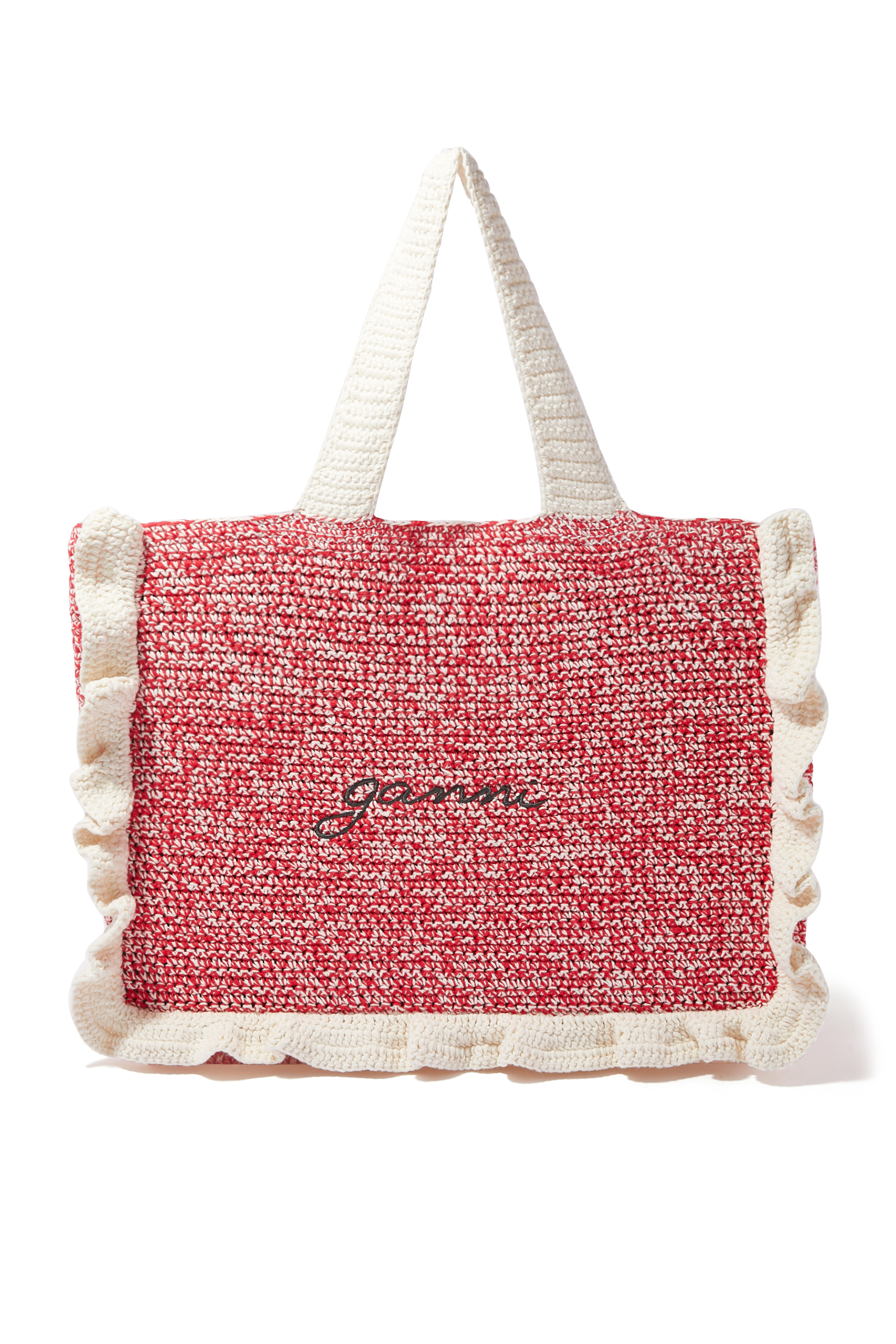 Cotton Crochet Frill Tote