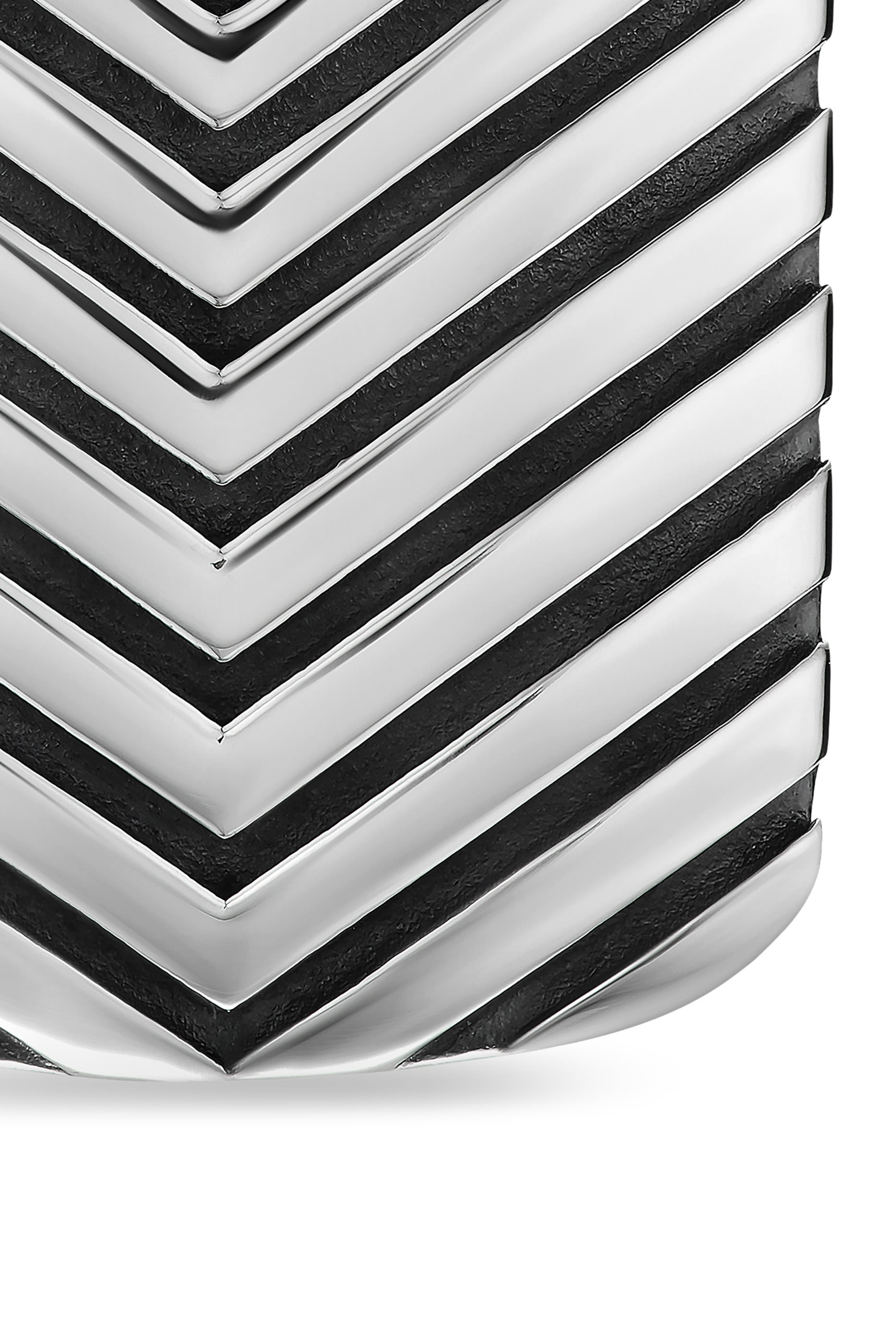 Chevron Tag, Sterling Silver