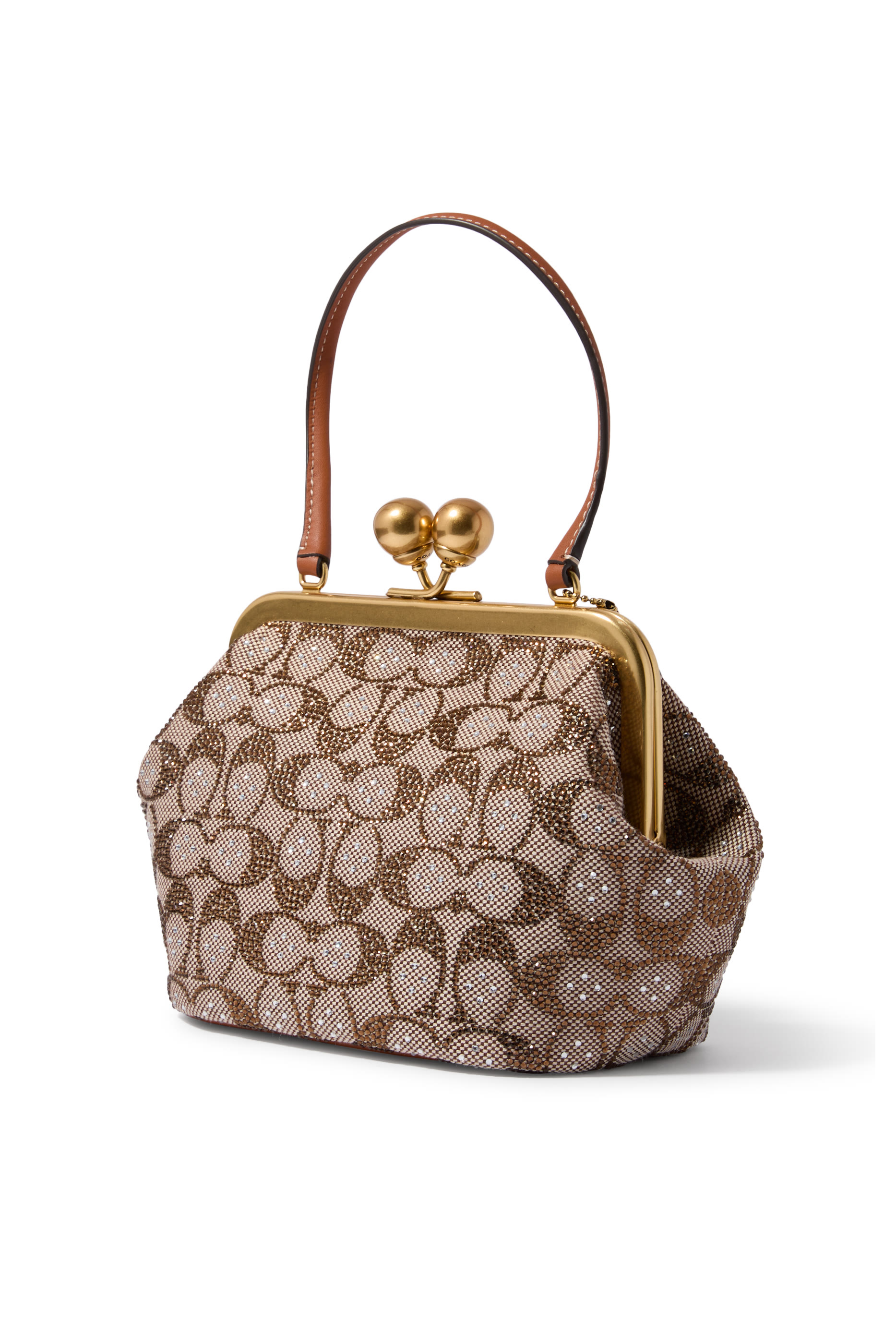 Kisslock Frame Bag 16 in Crystal Signature Jacquard