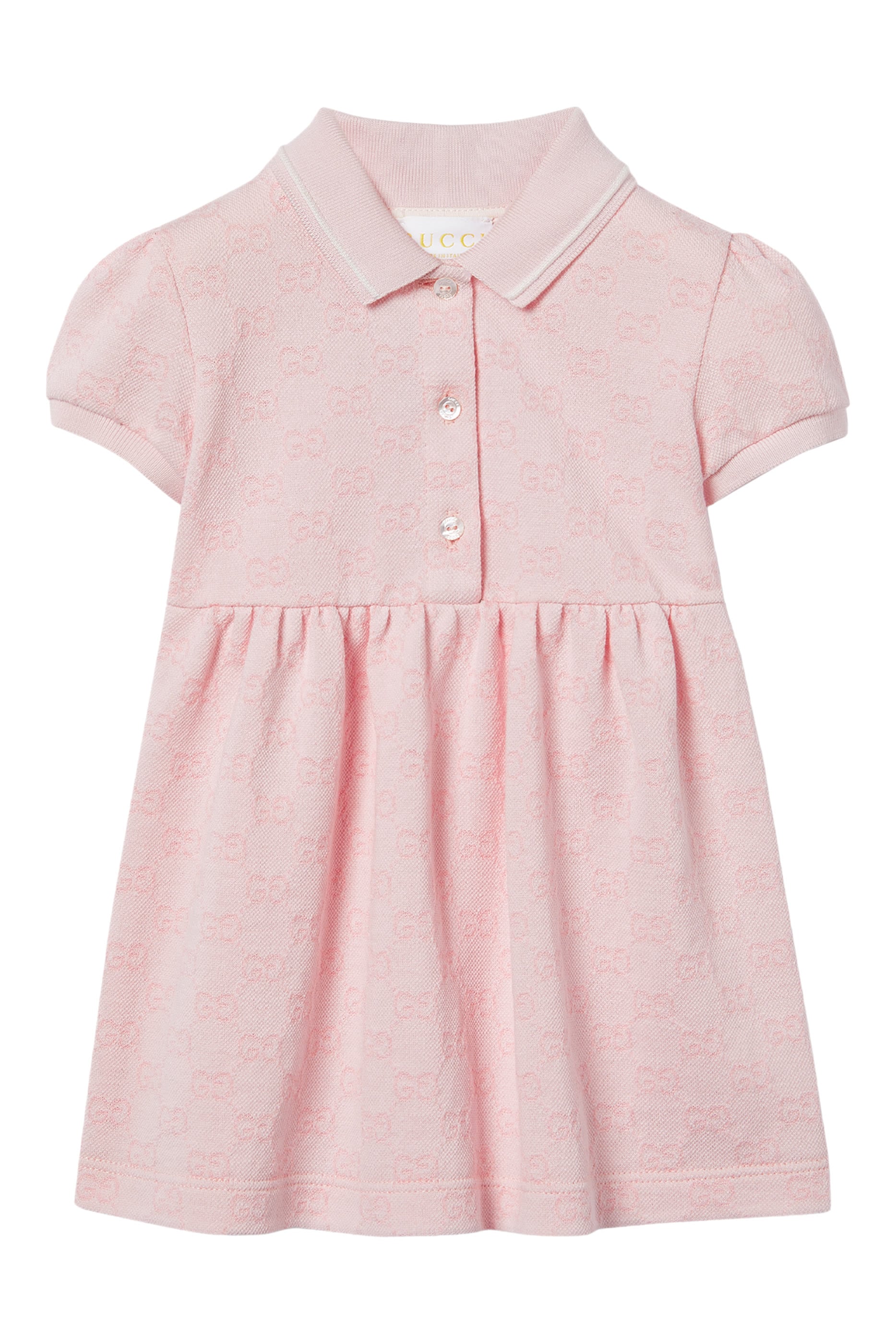 Kids Striped Polo Collar Dress