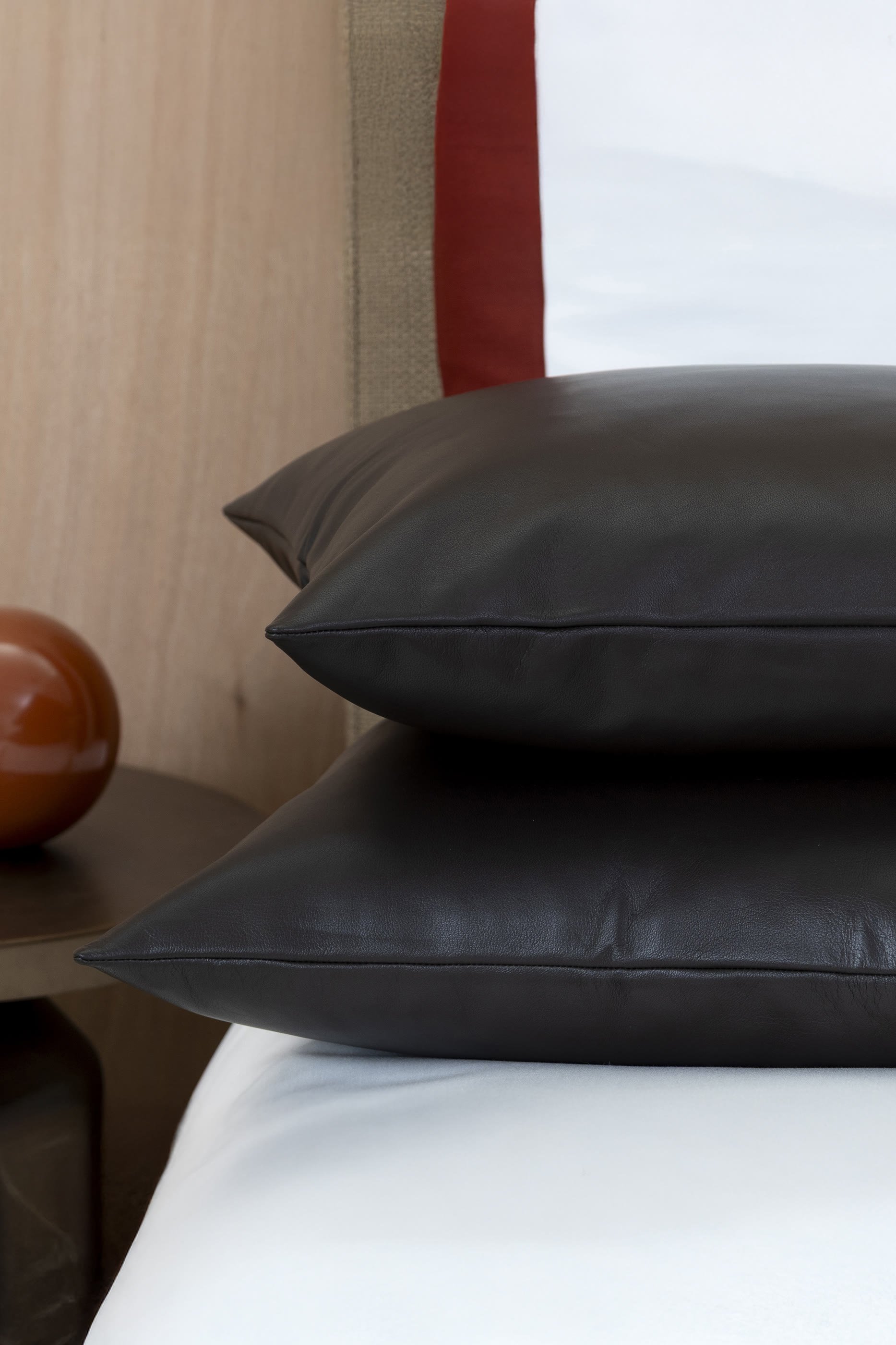 Luxury Soft Leather Decorative Cushion