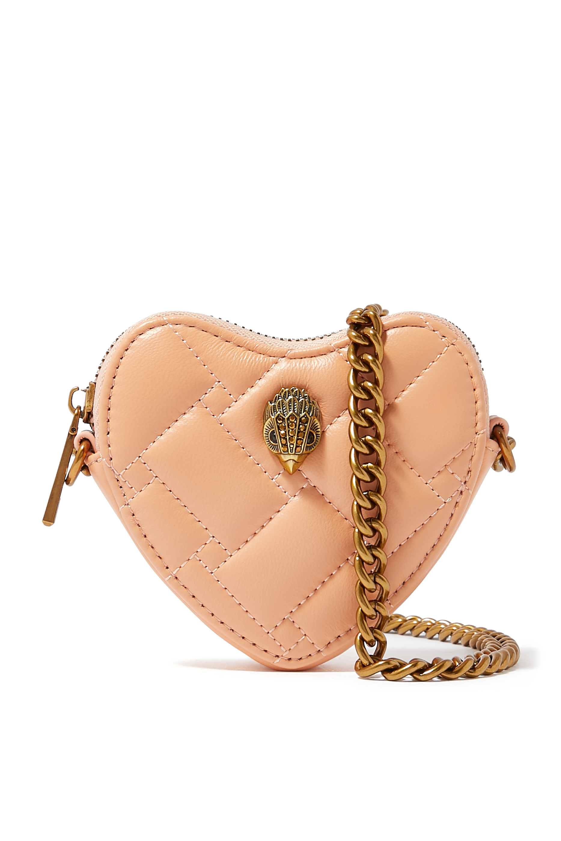 Kensington Croc-Embossed Heart Micro Crossbody Bag