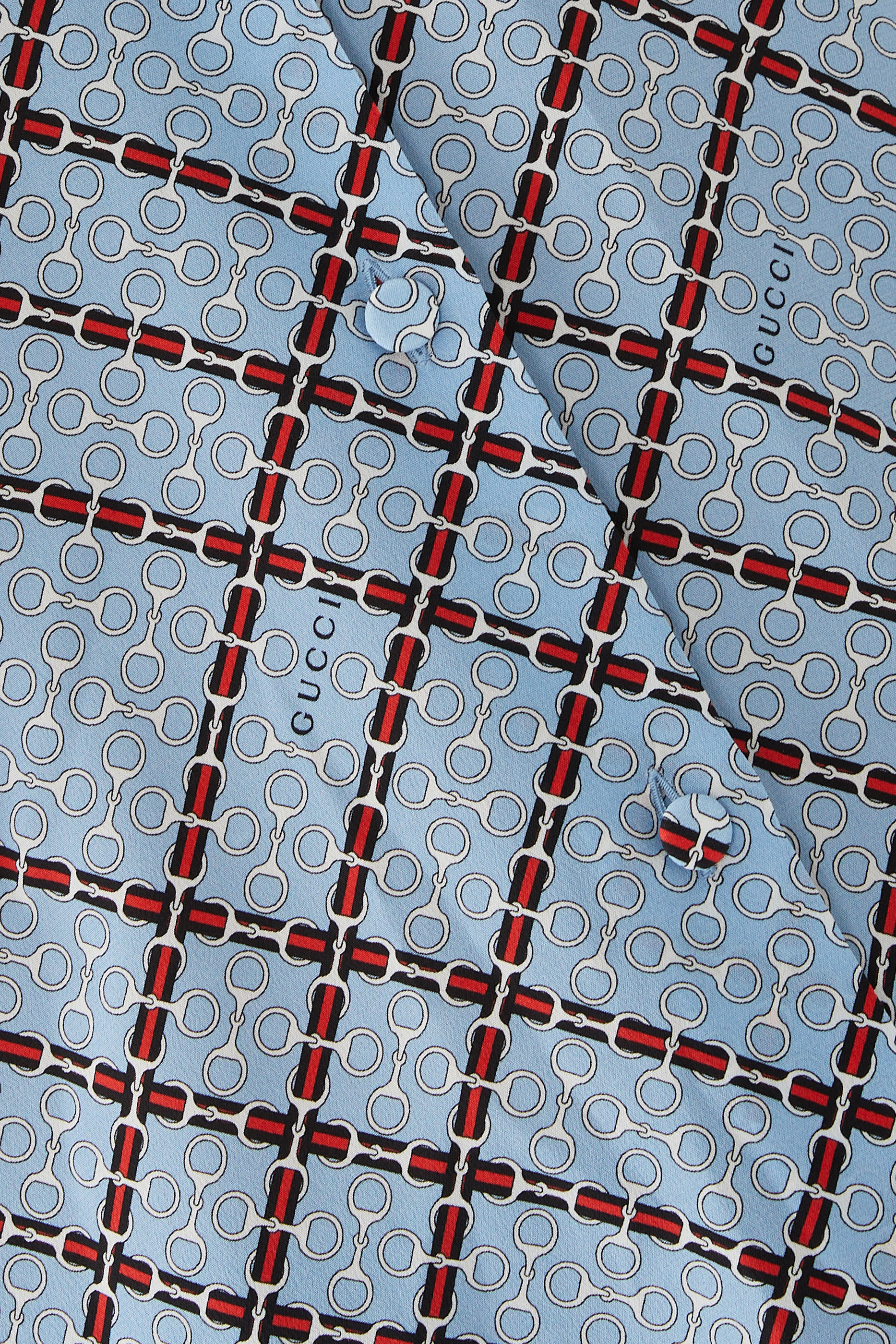 Printed Silk Cr&ecirc;pe de Chine Shirt