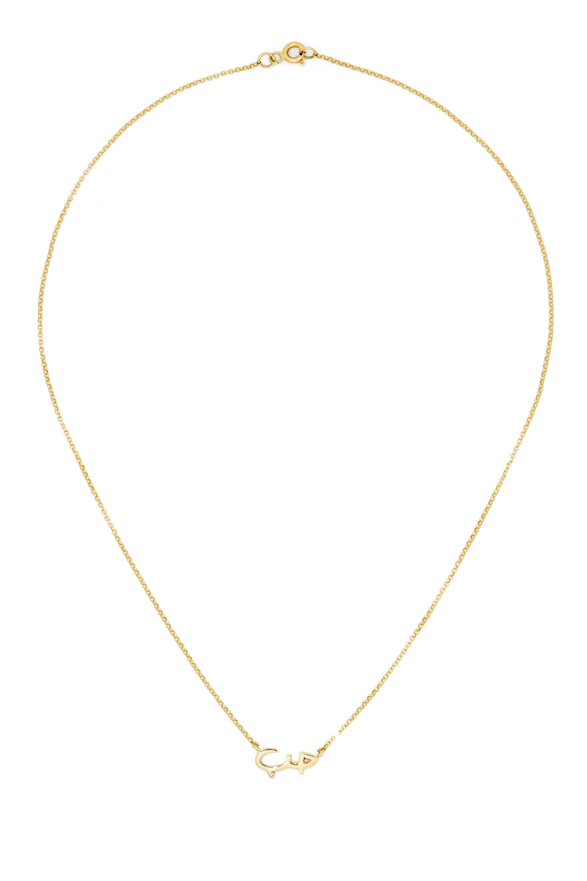 Hobb Necklace, 18k Yellow Gold & Diamonds