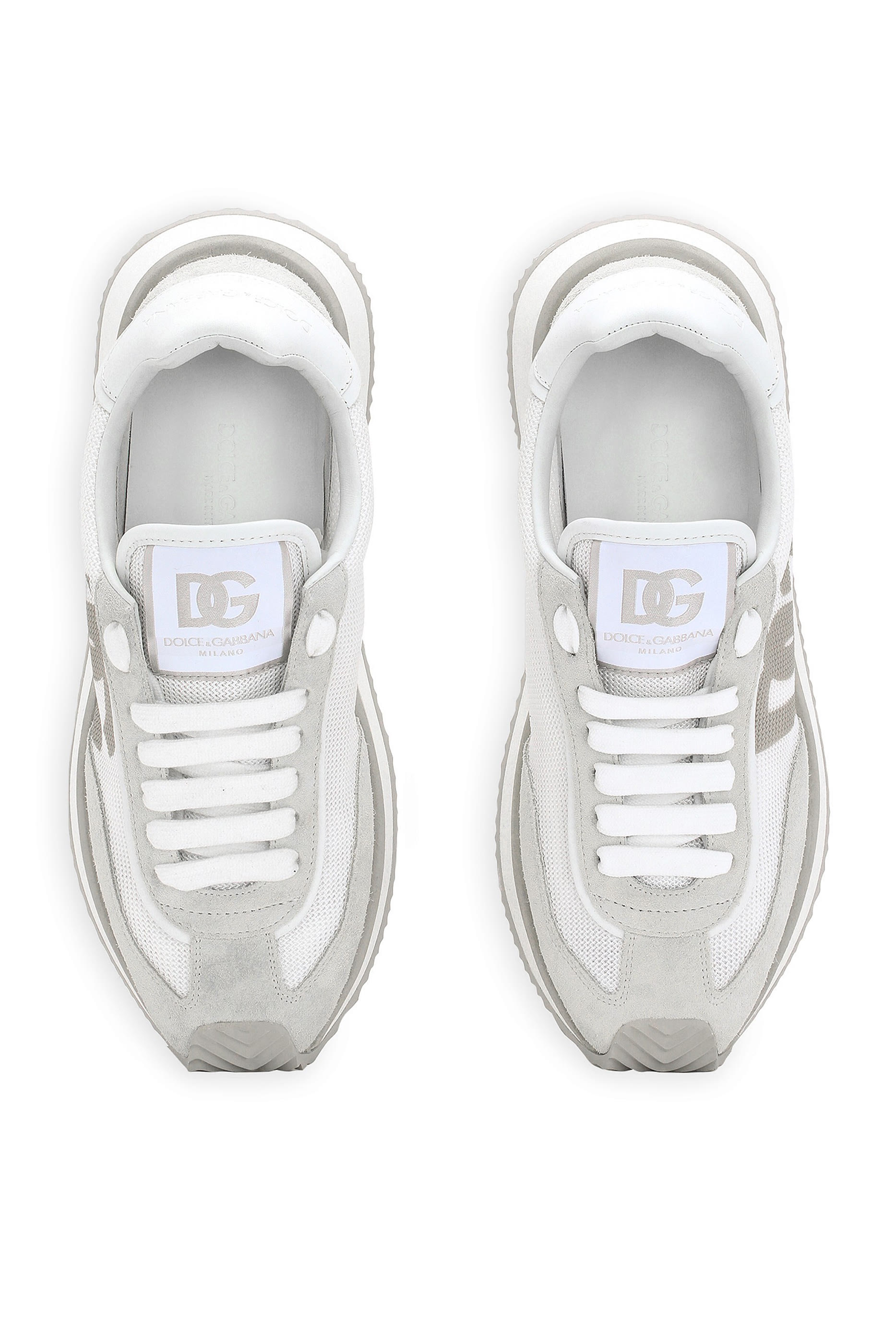 Mixed-Material Cushion Sneakers