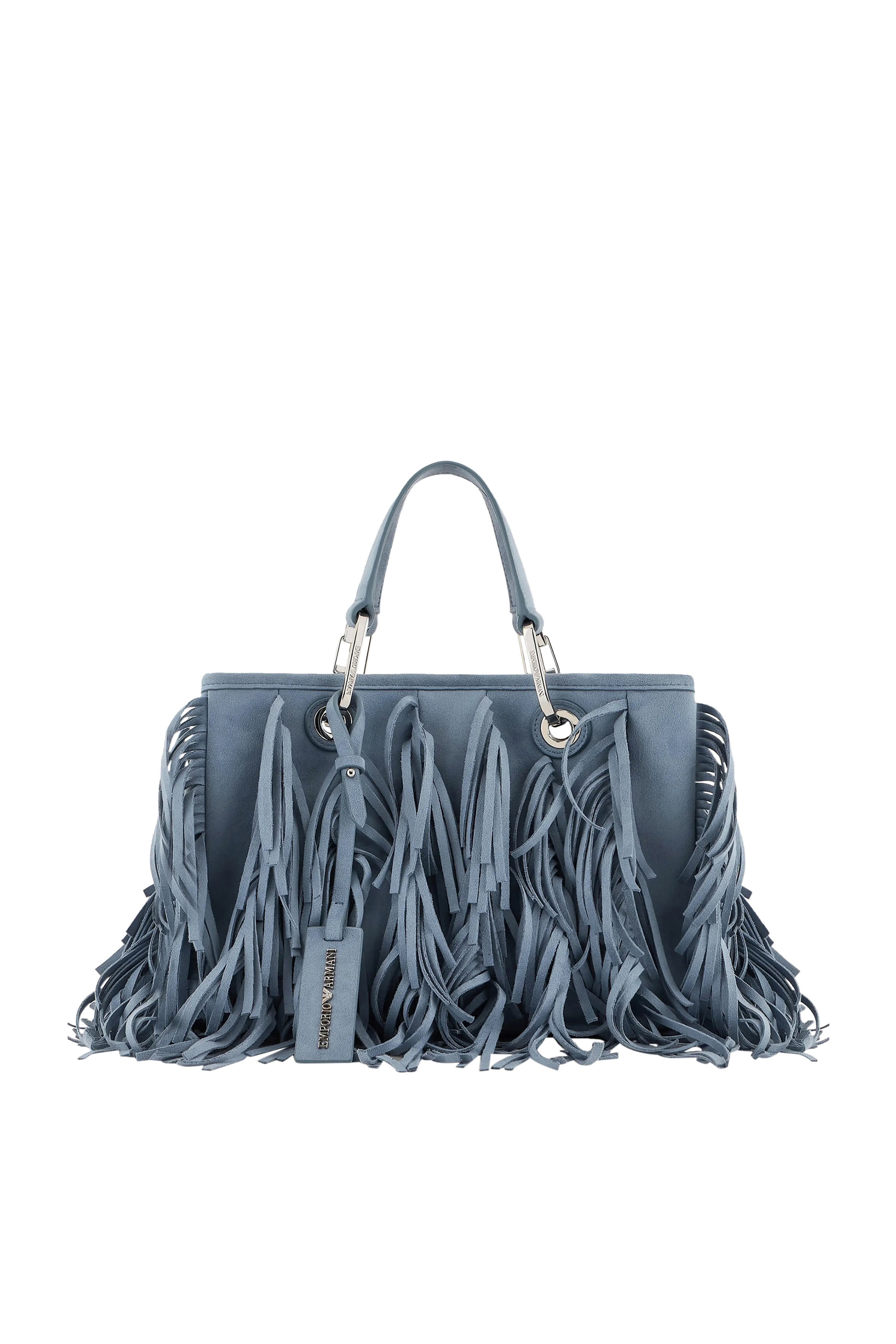MyEA Faux Suede Shopper Bag with Fringes