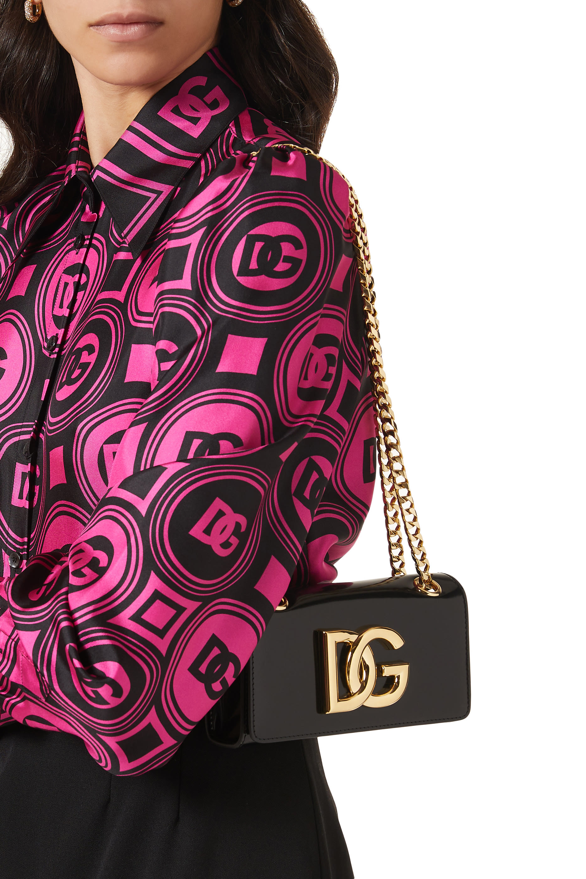 Logo Leather Shoulder Bag