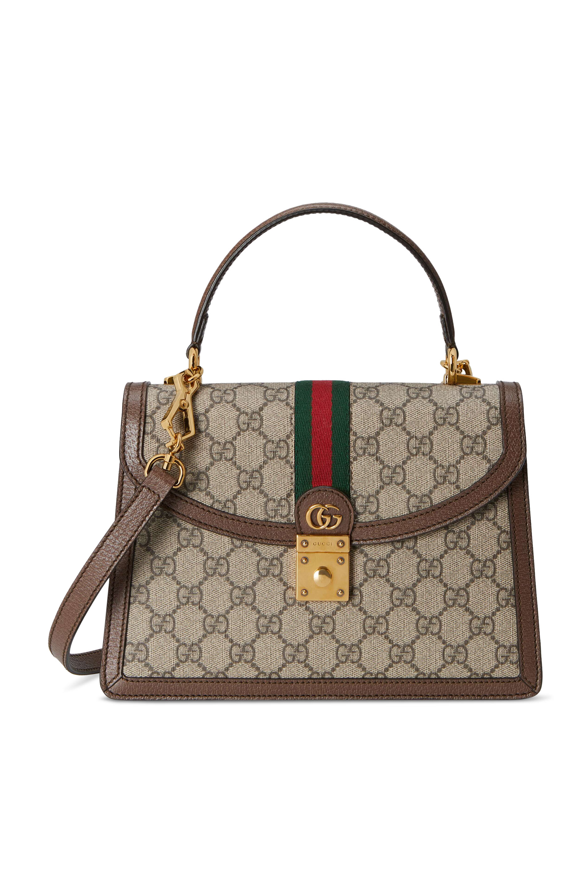 Ophidia Small Top Handle Bag With Web