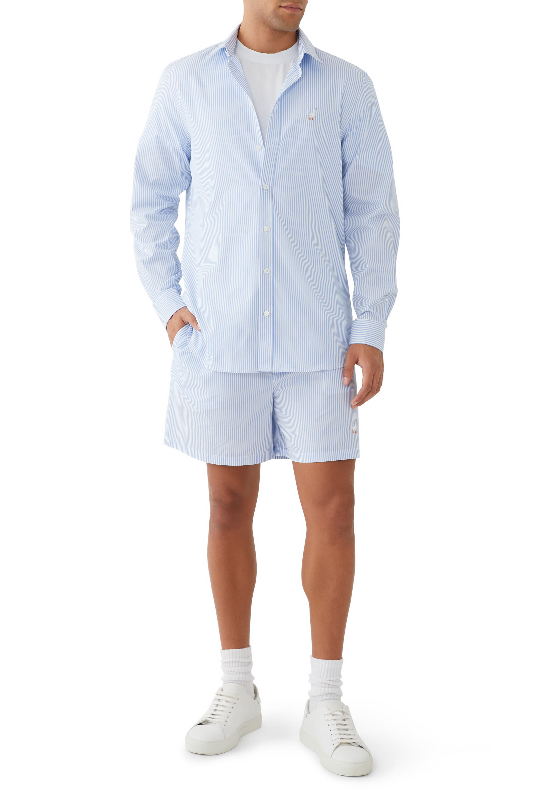 Goose Embroidery Poplin Shirt