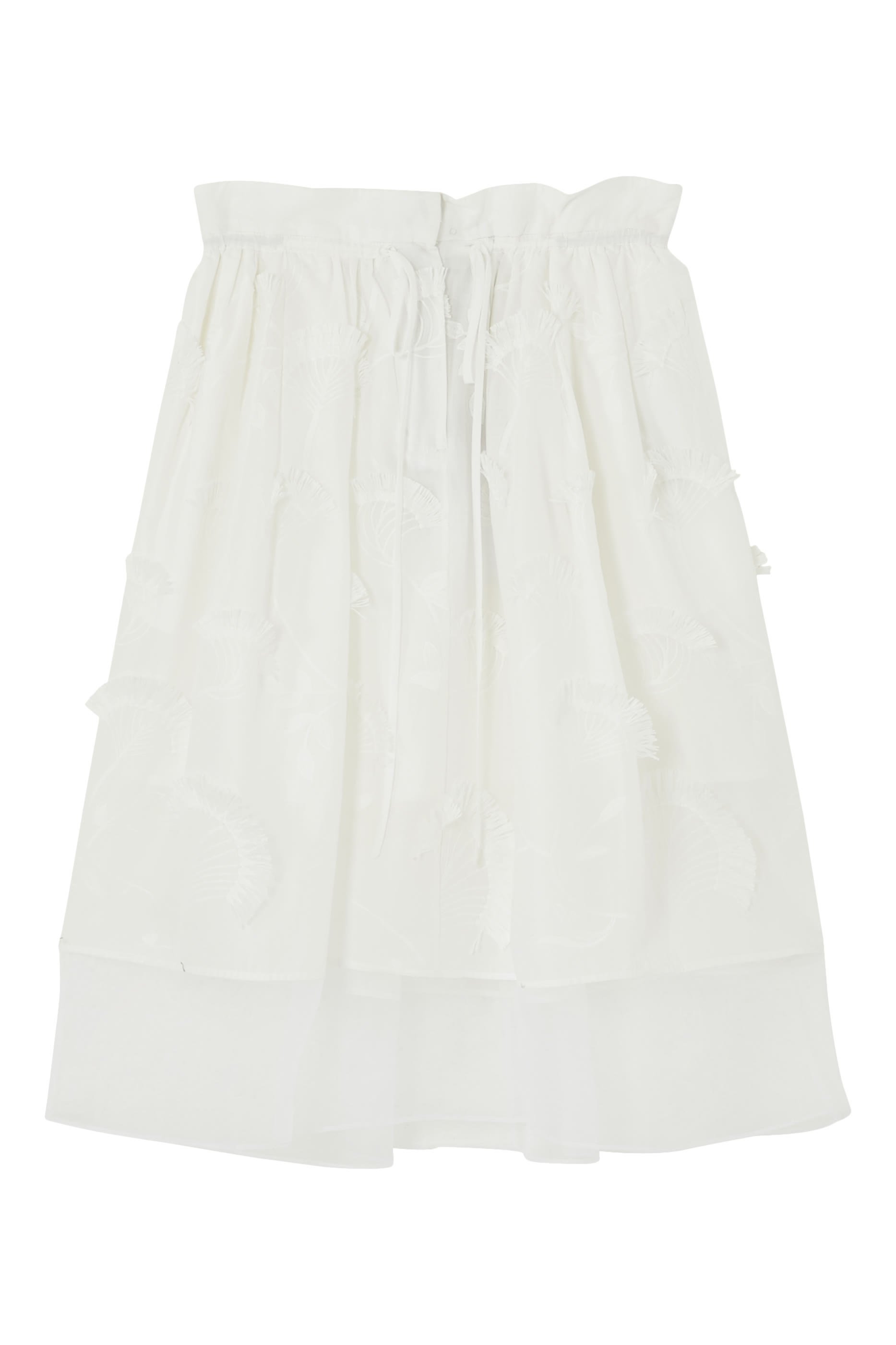 Tie-Waist Midi Skirt with Organza Combo