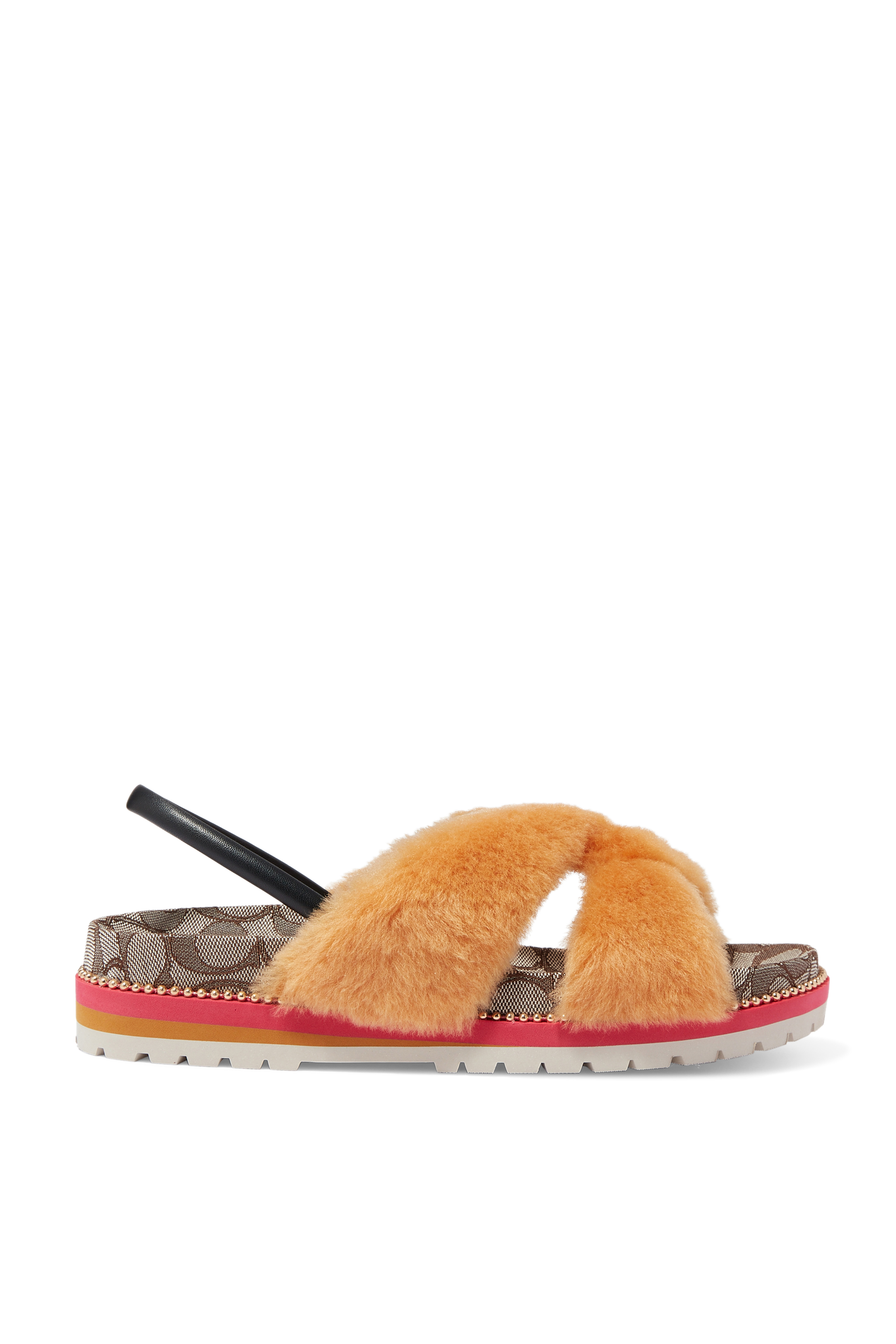 Buy Coach Tally Shearling Sandals in Signature Jacquard - Womens for AED 495.00 Copy of test 